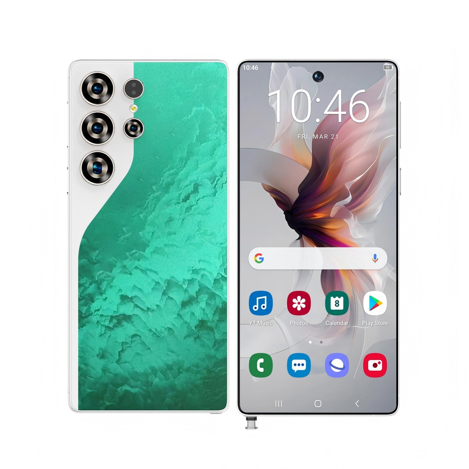 C26 Ultra 5G Unlocked Smartphone, 8GB RAM 256GB Storage Android 15 Cell Phone, 6.9inch FHD Display, 8000mAh Long Battery, Dual SIM, Face & Fingerprint Unlock, GPS, Built-in Stylus