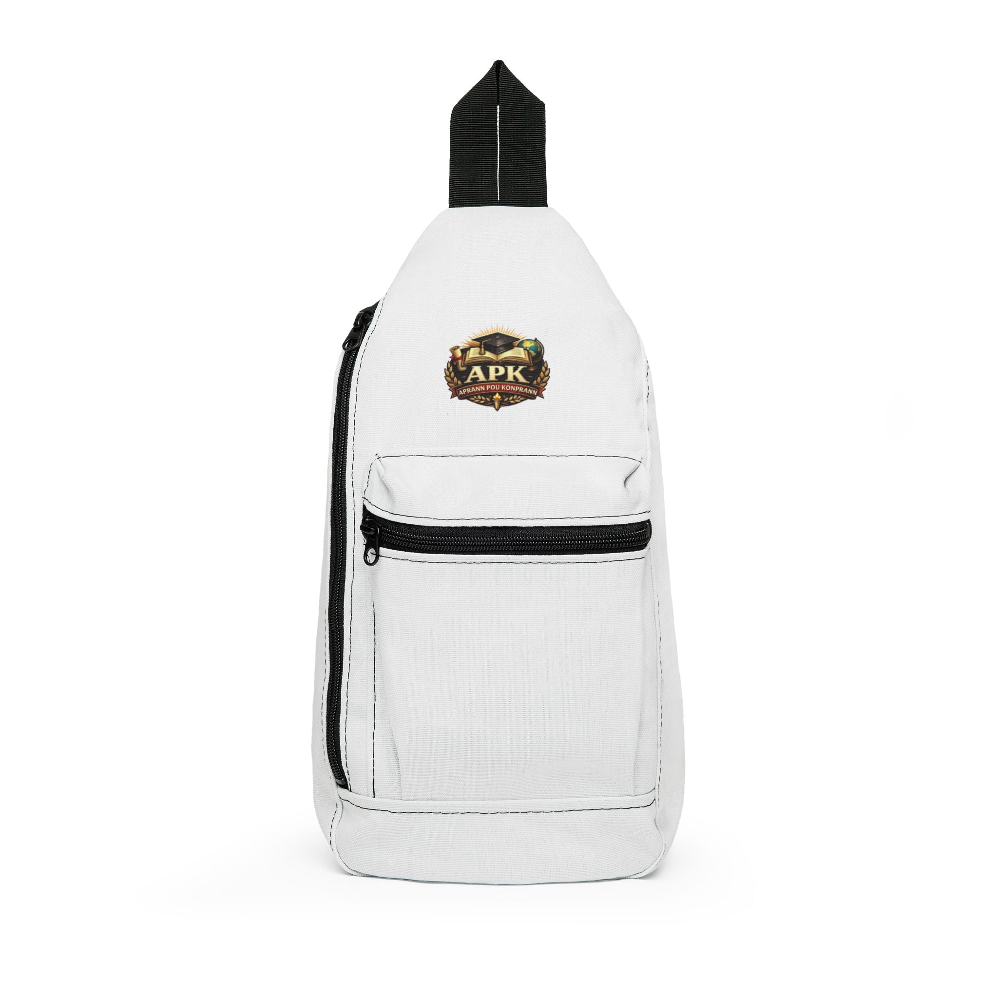 APK Crest Sling Bag — Compact Crossbody Backpack with Game-Inspired Emblem