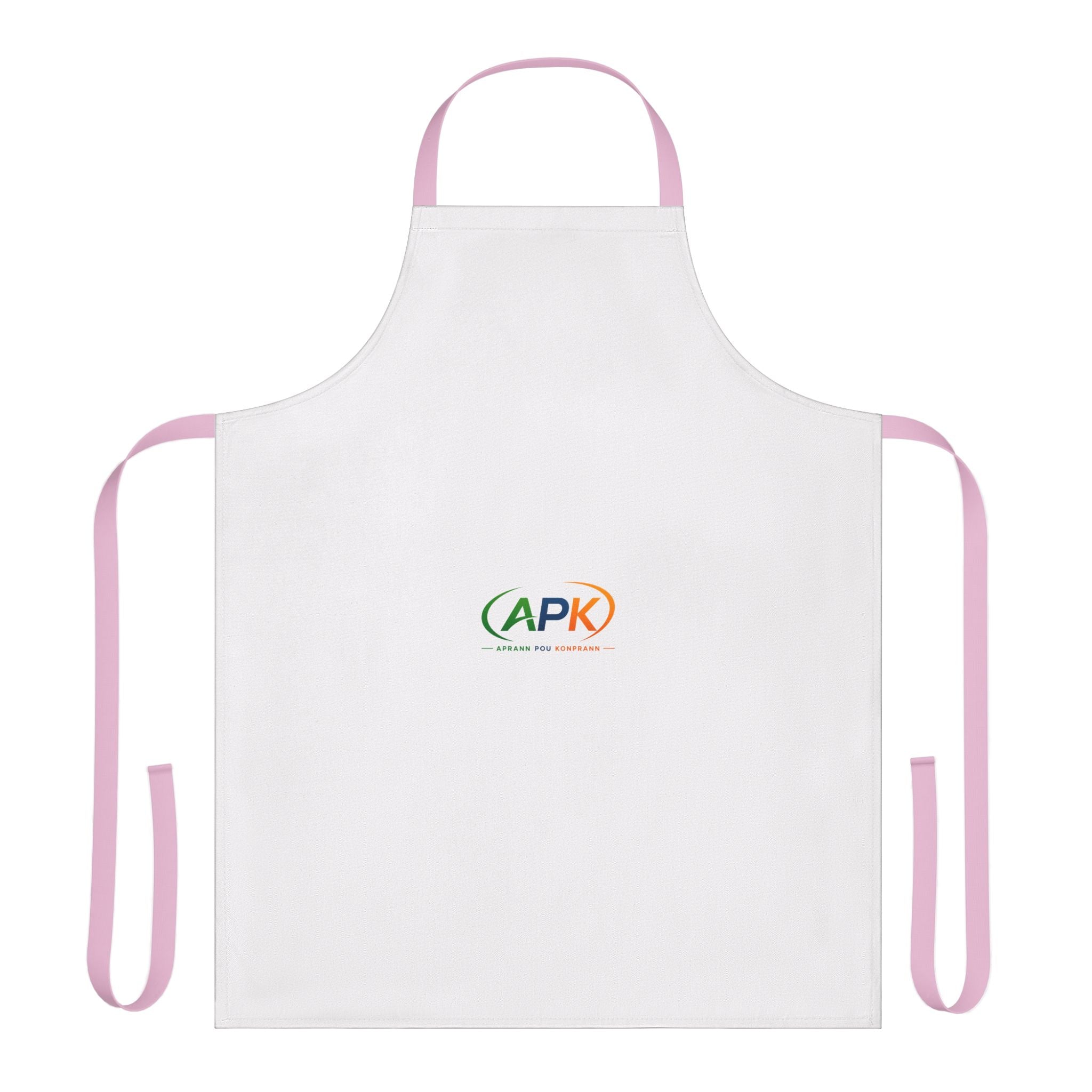 Color-Accent Kitchen Apron — 5-Color Strap Customizable Apron