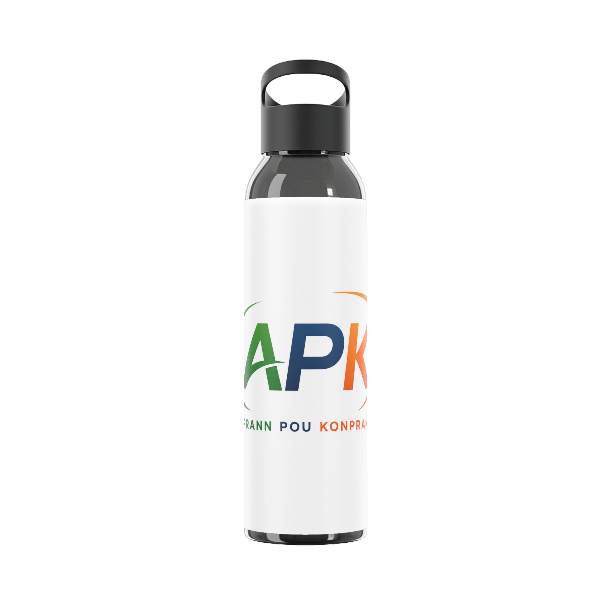APK Logo Sky Water Bottle - Clear Sports Water Bottle with Gaming Emblem