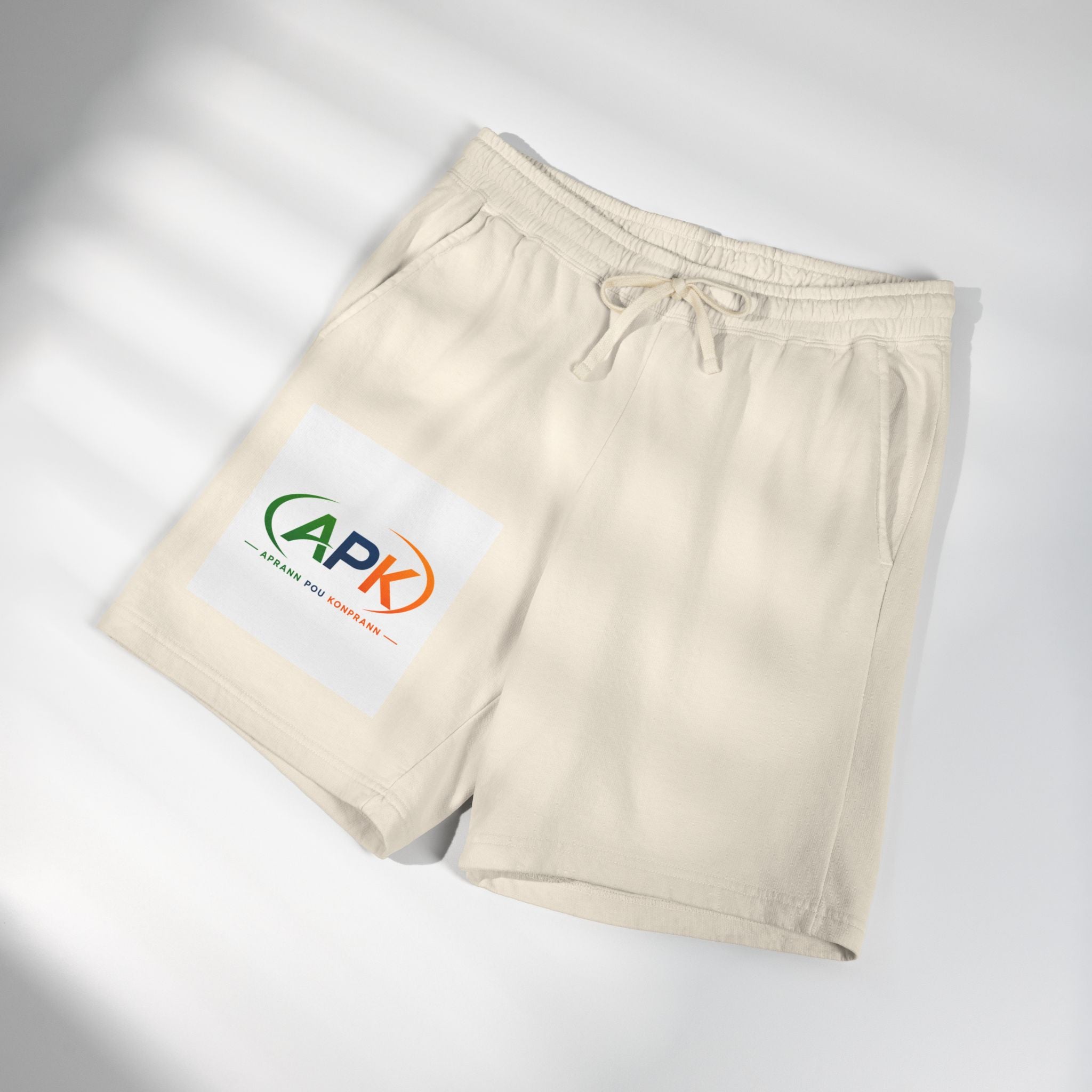APK Logo Fleece Sweat Shorts — Lightweight Garment-Dyed Casual Shorts