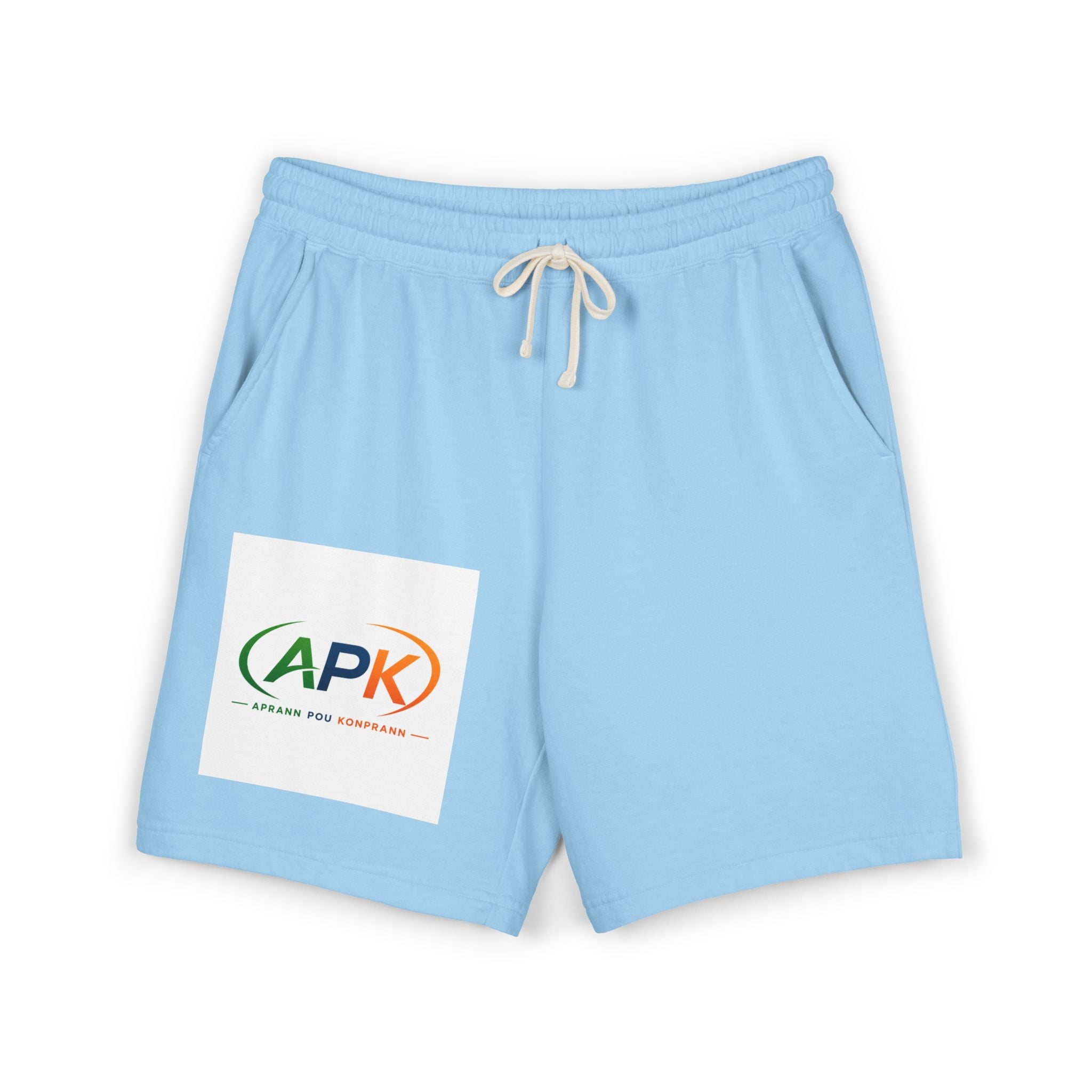 APK Logo Fleece Sweat Shorts — Lightweight Garment-Dyed Casual Shorts