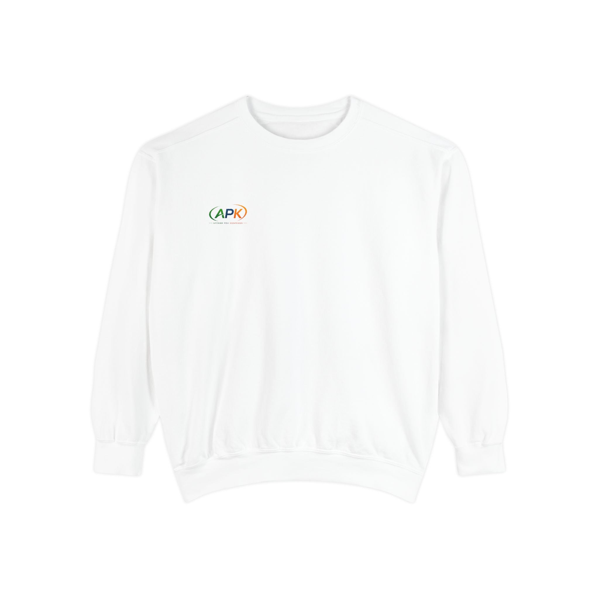 Minimalist 'CAPO' Logo Sweatshirt — Small Rainbow Embroidered Crewneck