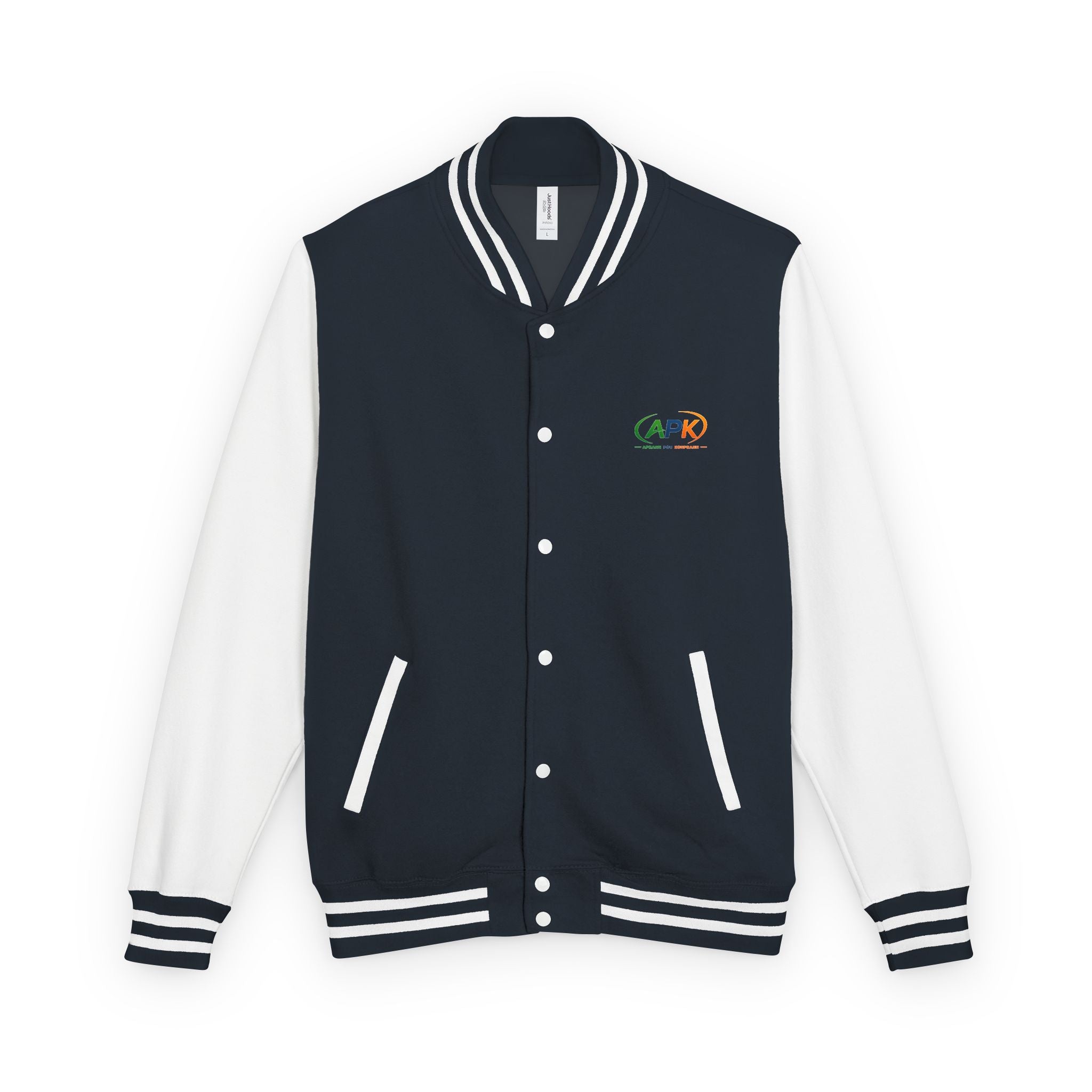 Retro Varsity Letterman Jacket — Red & White Classic College Style