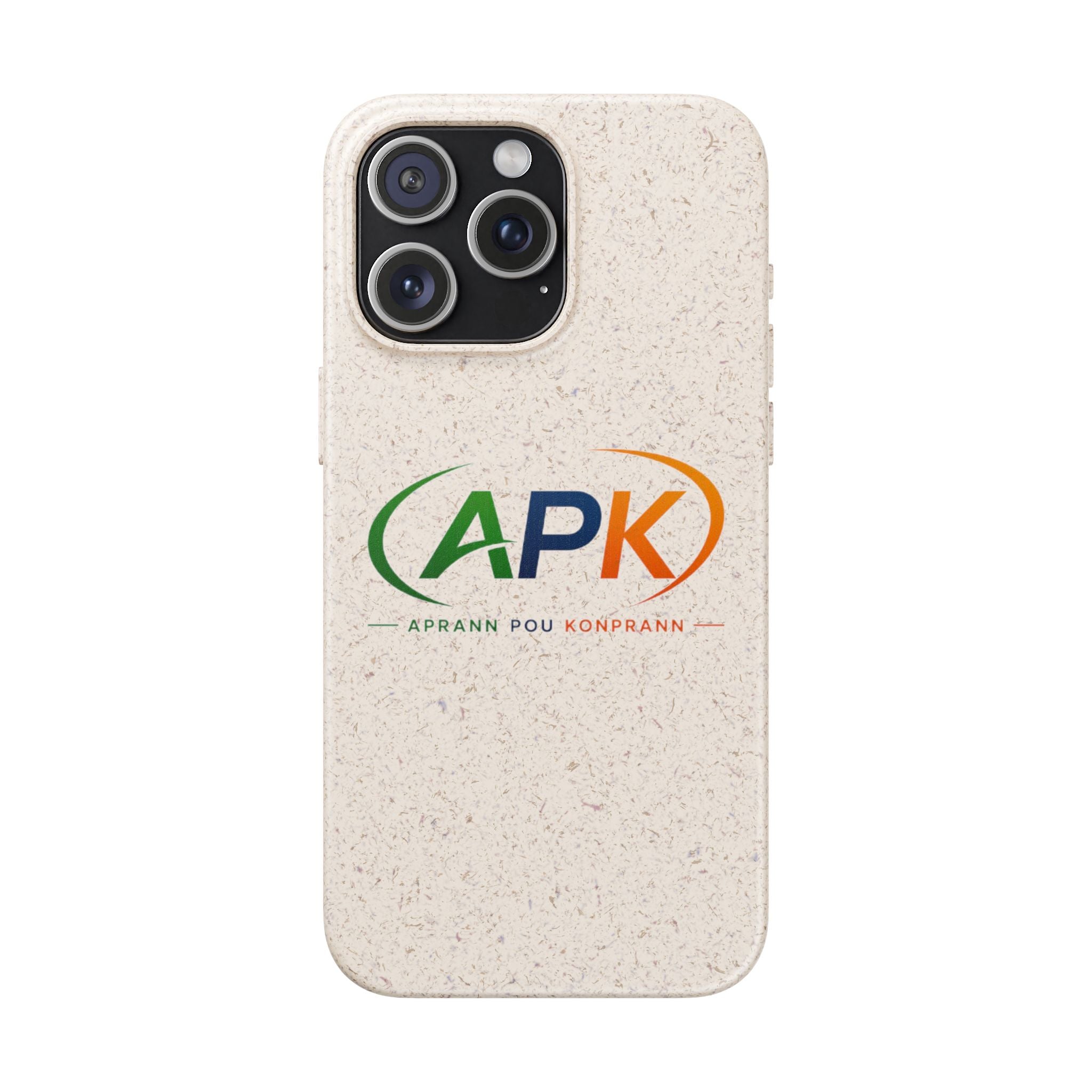 Biodegradable Phone Case — APK Graduation Emblem (Aprann Pou Konprann)