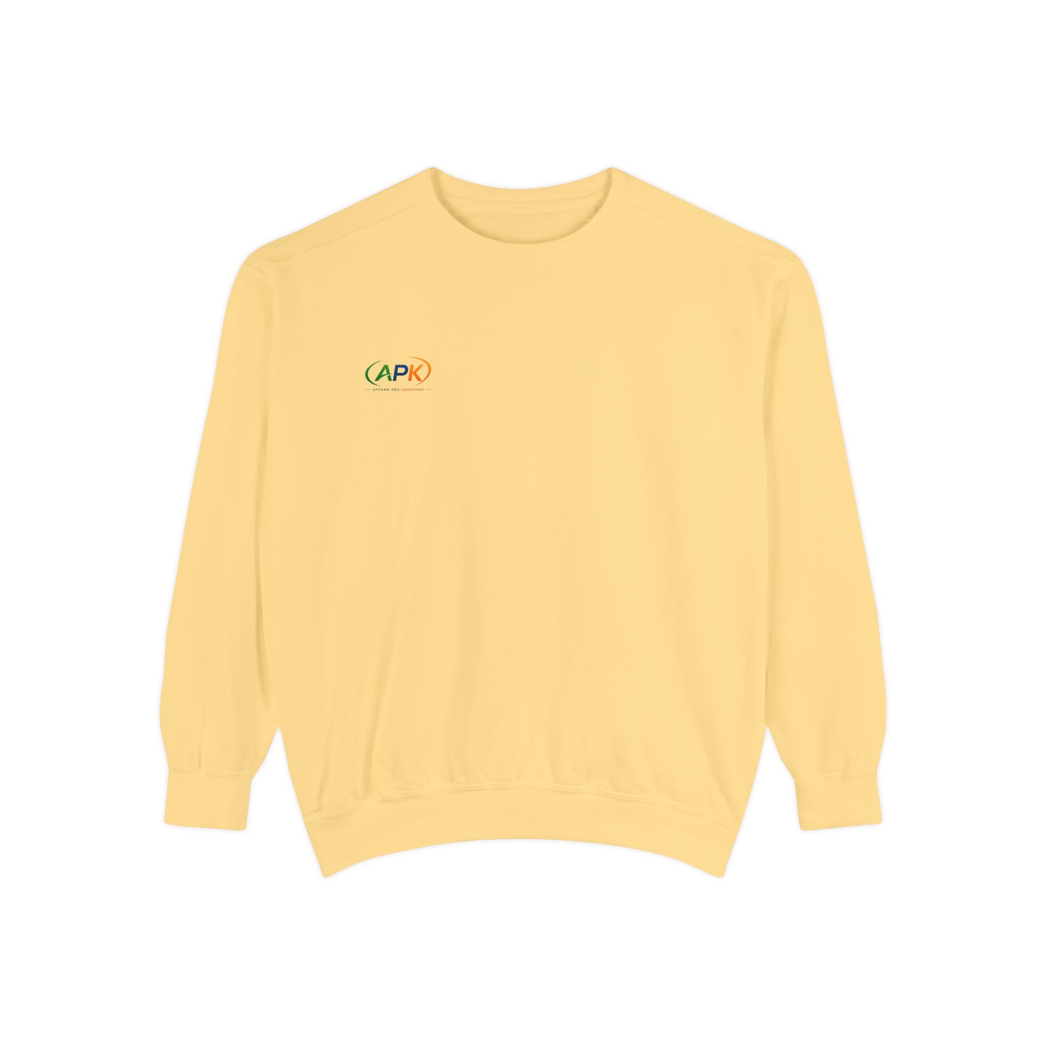 Minimalist 'CAPO' Logo Sweatshirt — Small Rainbow Embroidered Crewneck