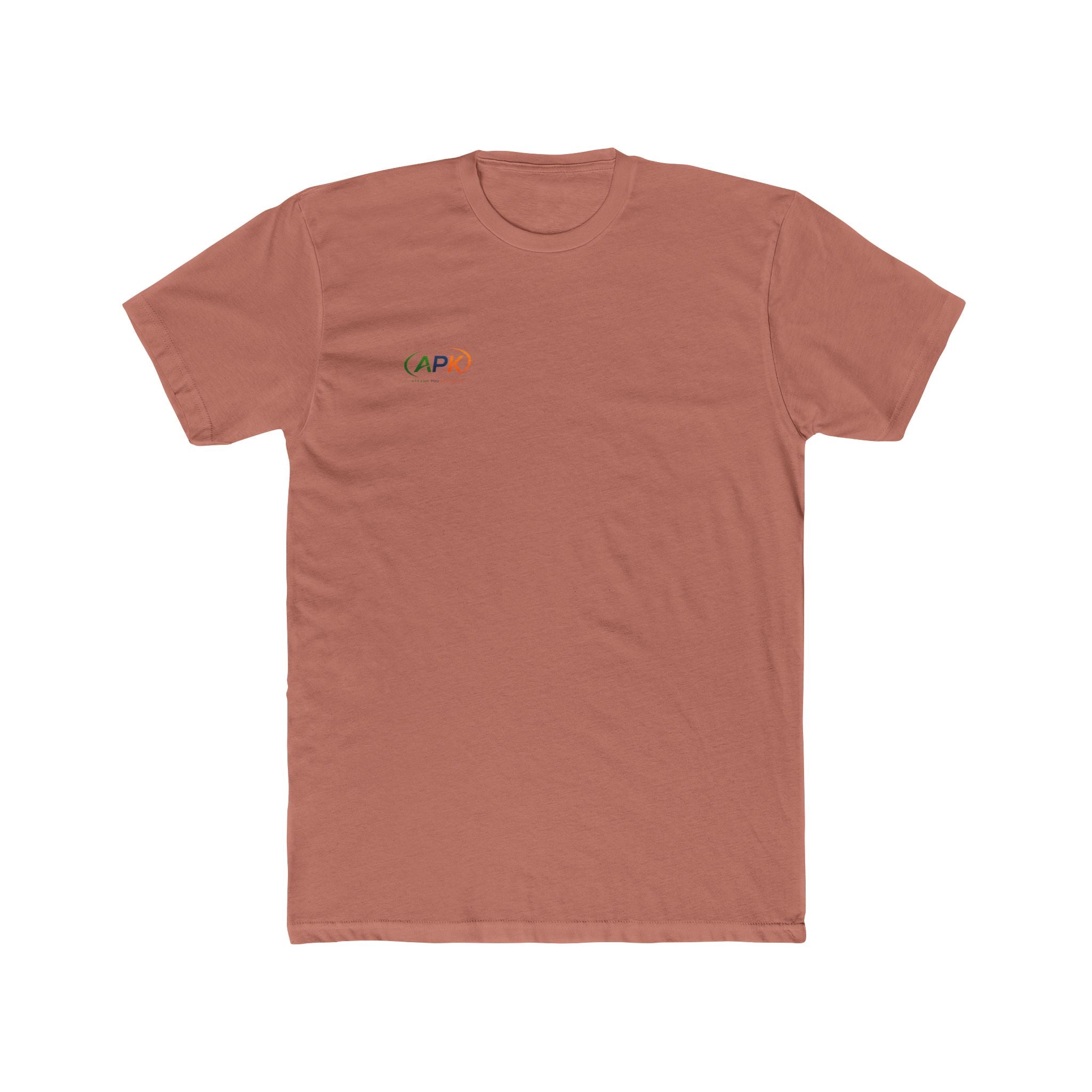 APK Minimal Logo Tee — Small Chest Graphic Cotton T‑Shirt