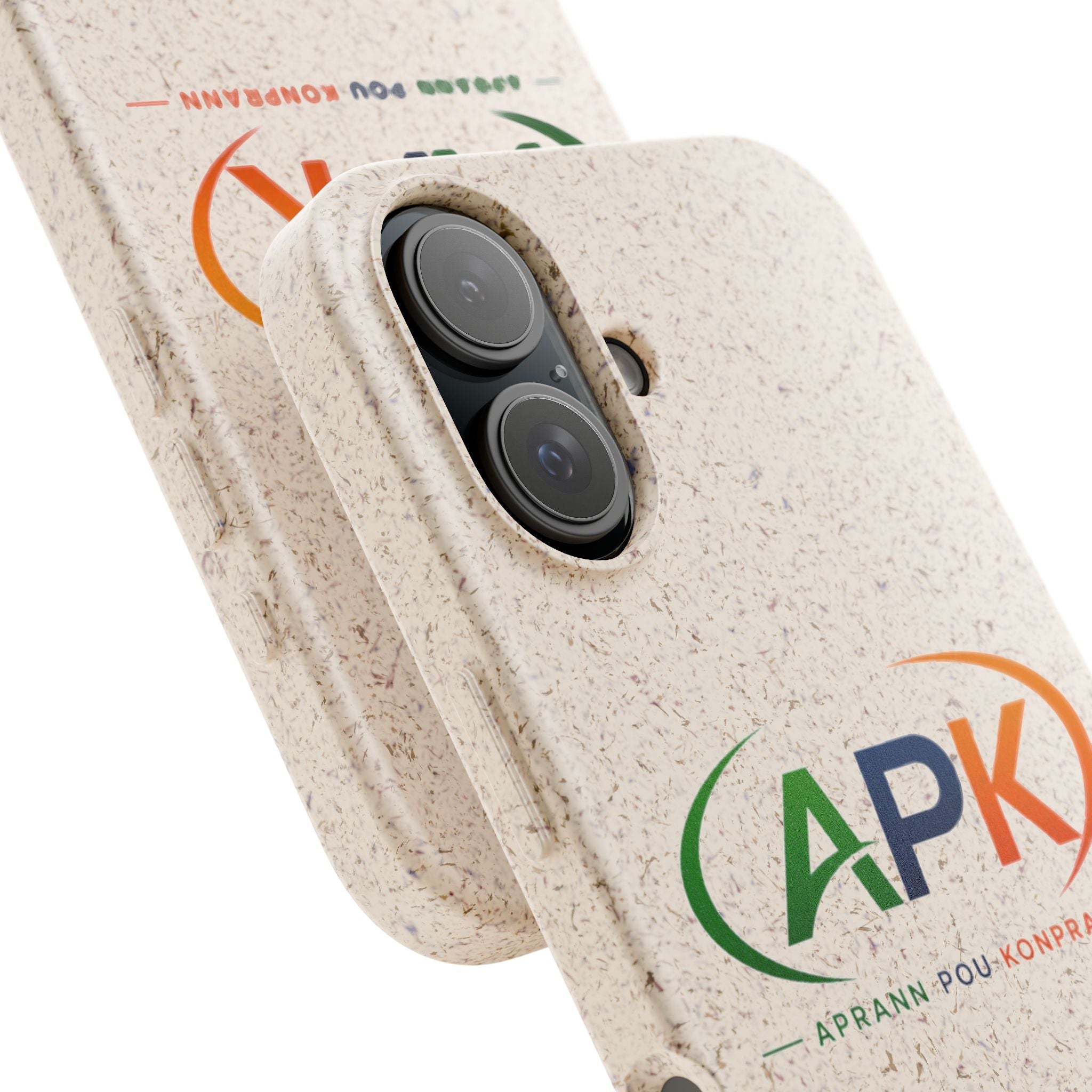 Biodegradable Phone Case — APK Graduation Emblem (Aprann Pou Konprann)