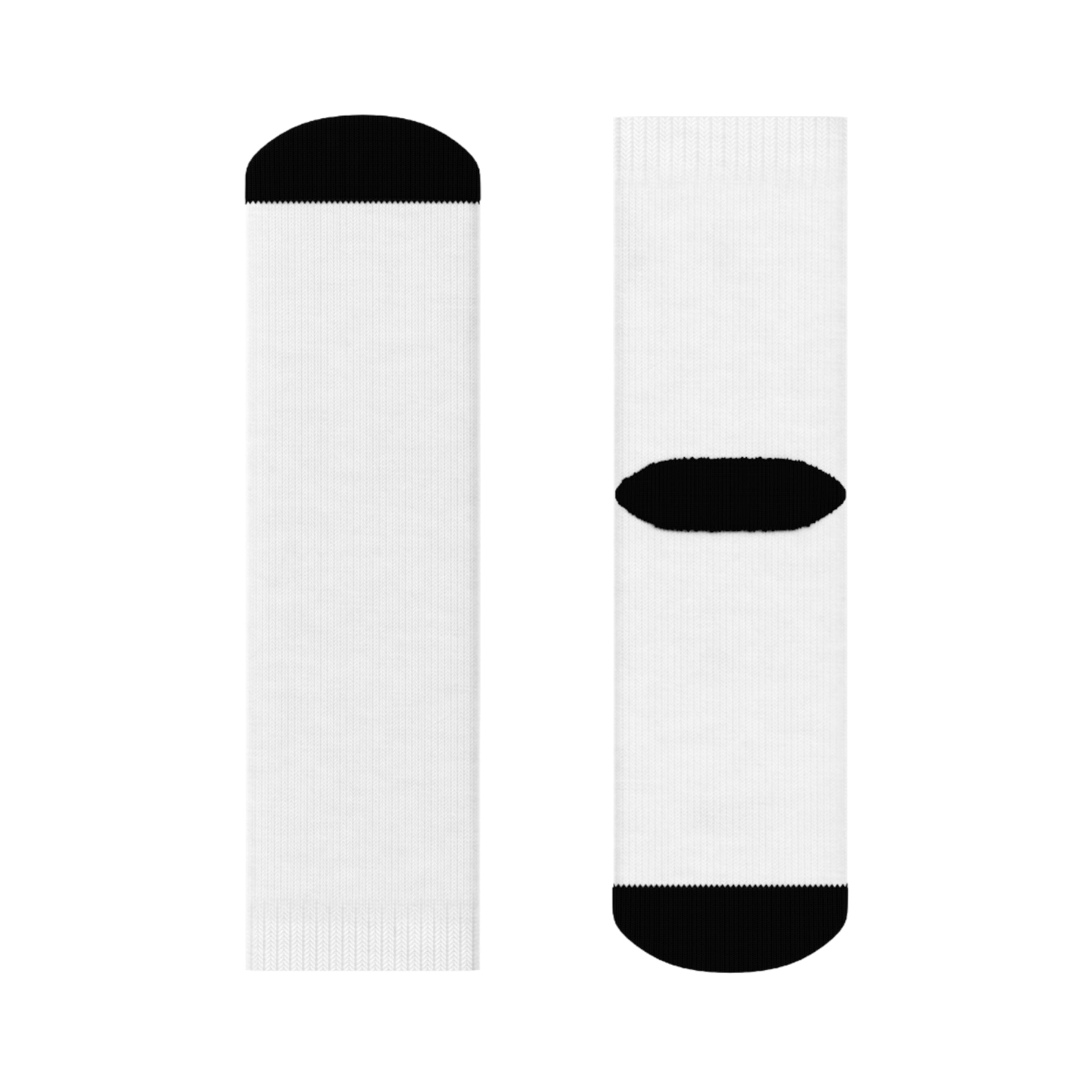APK Crest Crew Socks - Novelty White Athletic Socks with Vintage Emblem