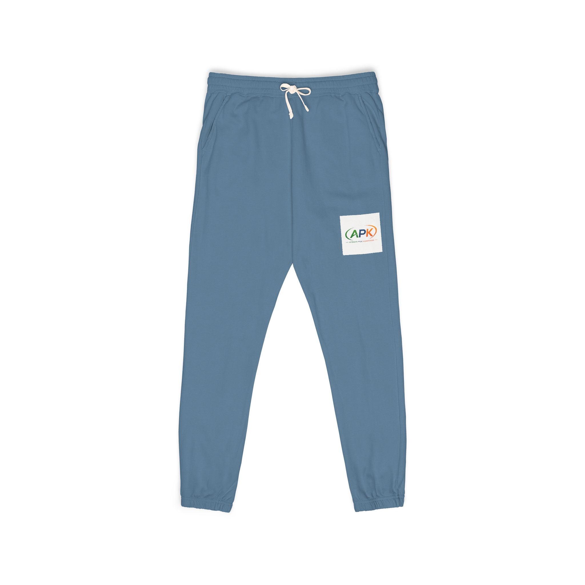 Patch Logo Sweatpants — Garment-Dyed Fleece Joggers