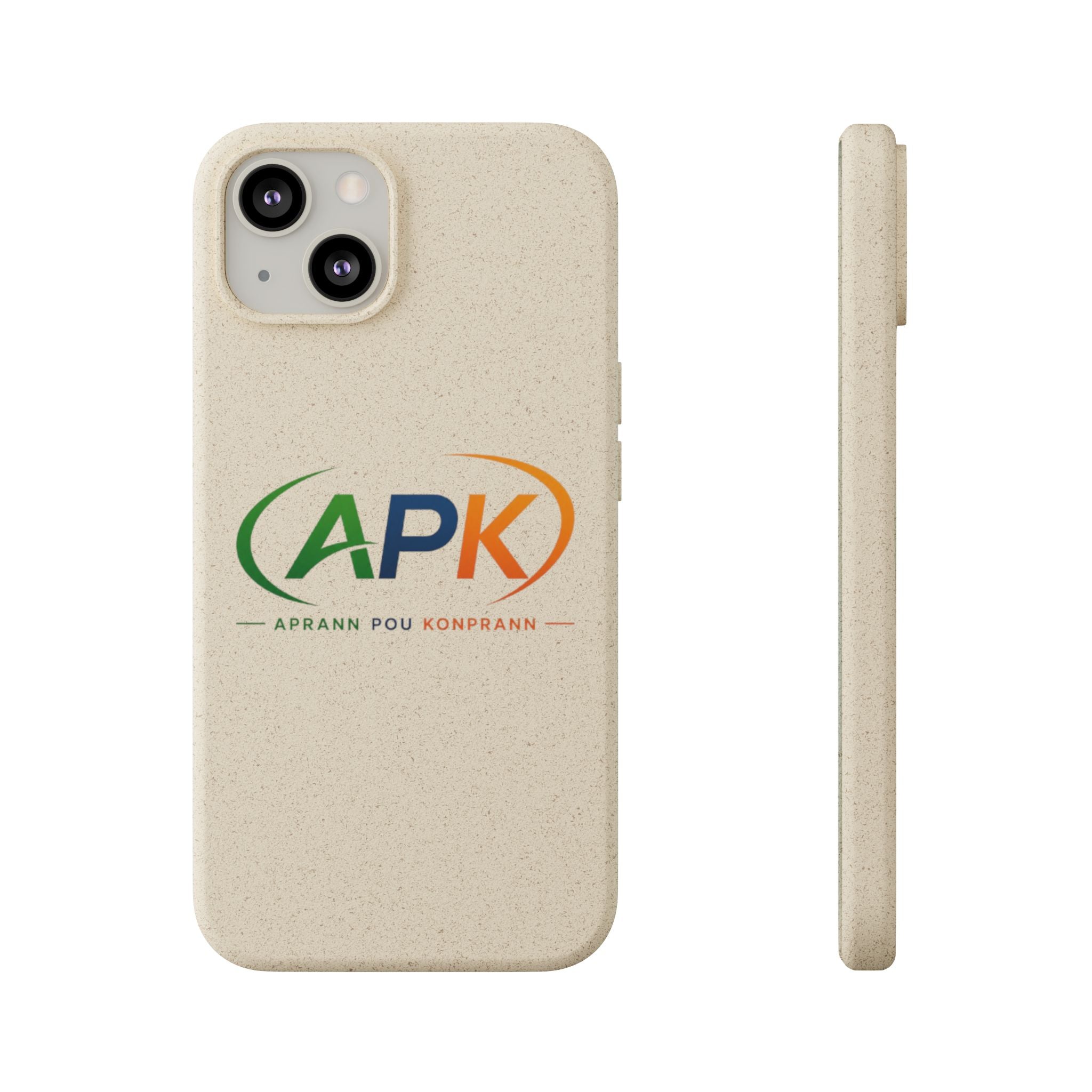 Biodegradable Phone Case — APK Graduation Emblem (Aprann Pou Konprann)