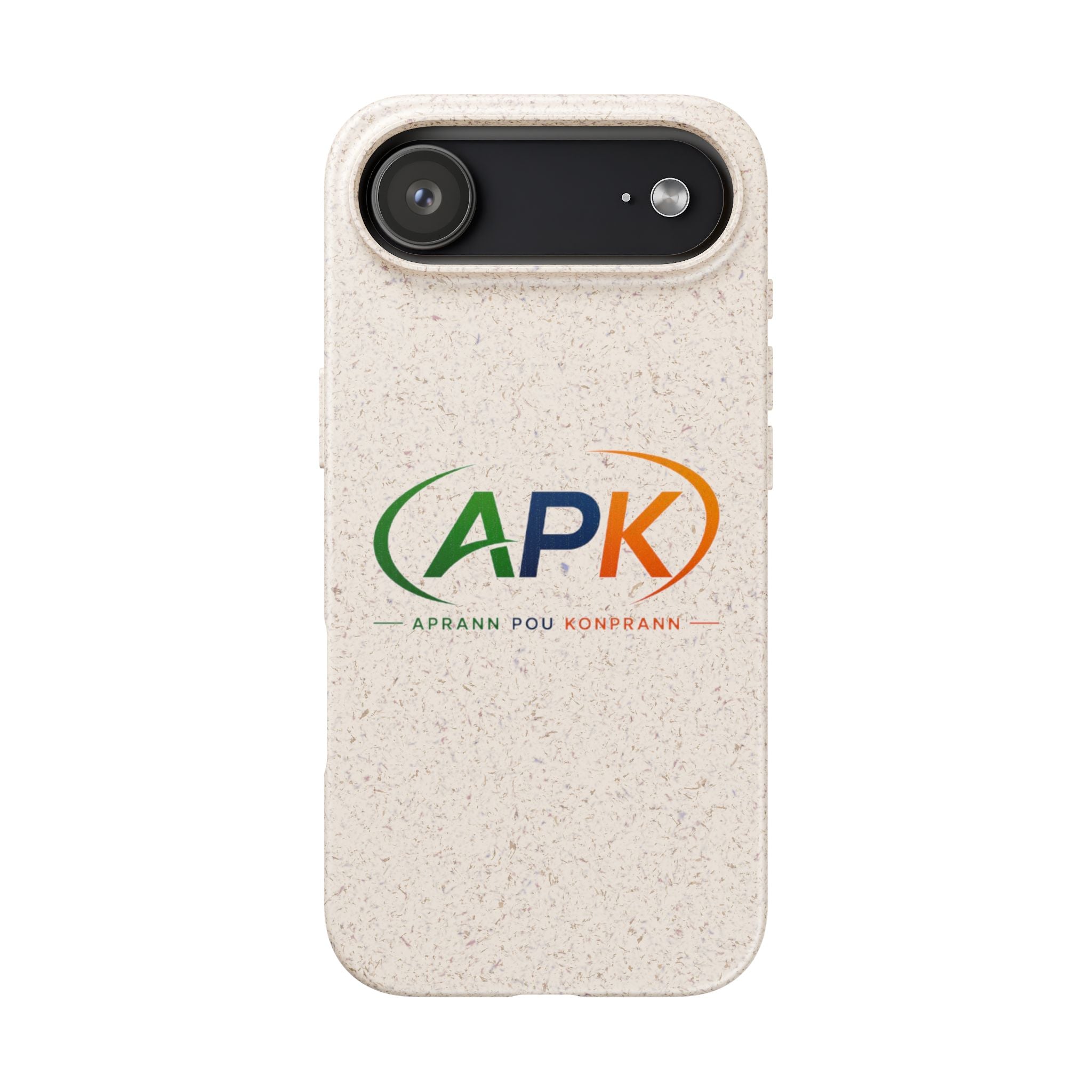 Biodegradable Phone Case — APK Graduation Emblem (Aprann Pou Konprann)