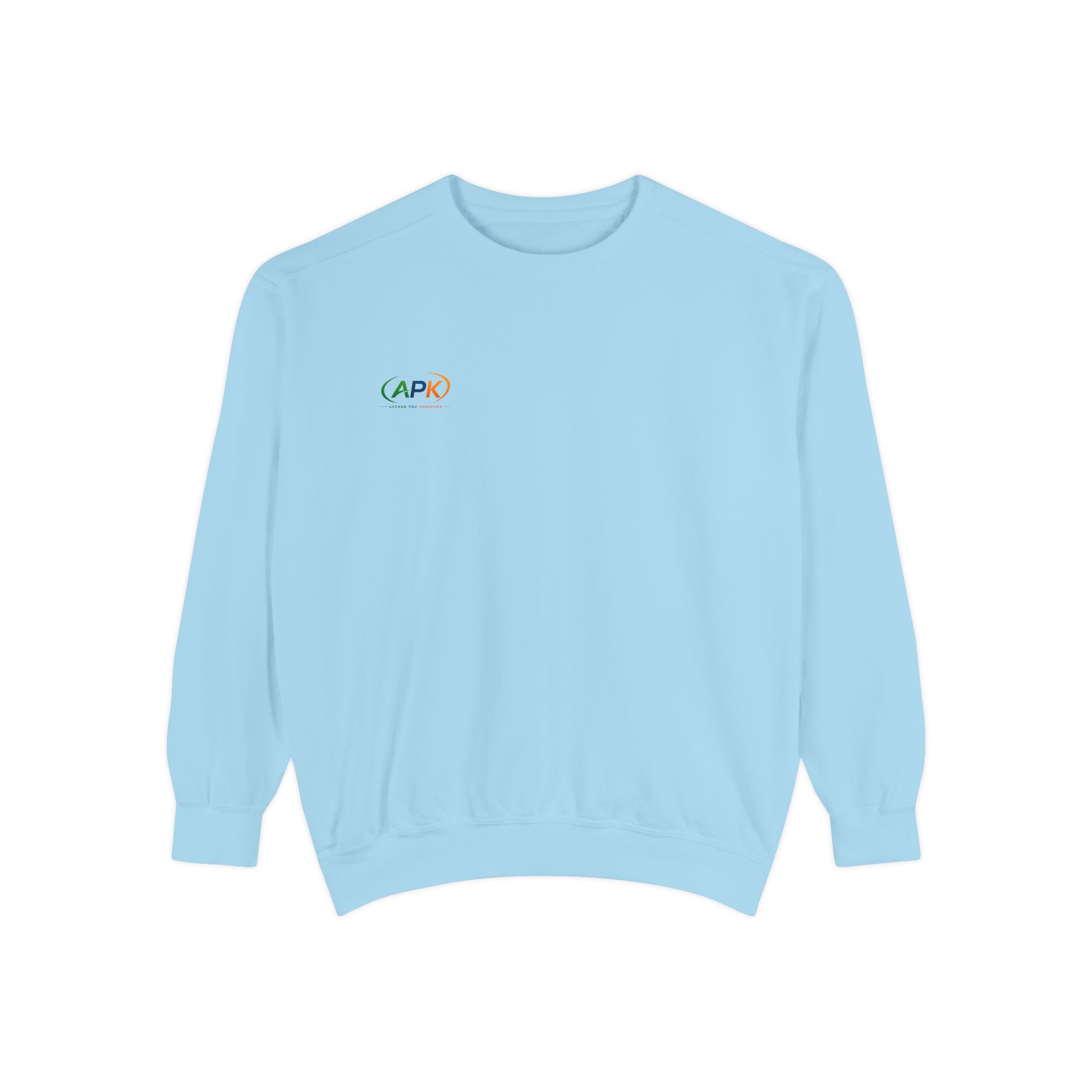 Minimalist 'CAPO' Logo Sweatshirt — Small Rainbow Embroidered Crewneck