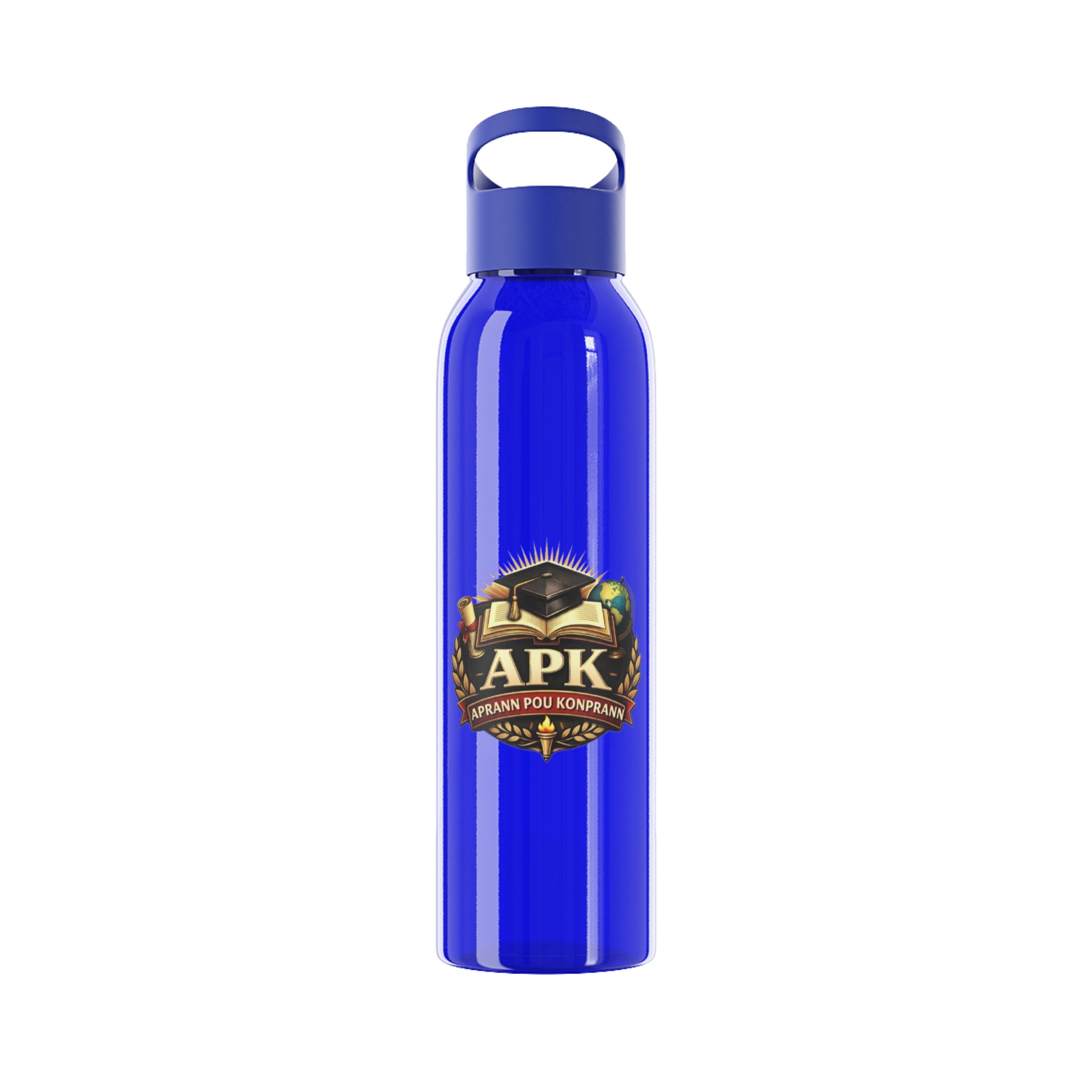 APK Logo Sky Water Bottle - Clear Sports Water Bottle with Gaming Emblem