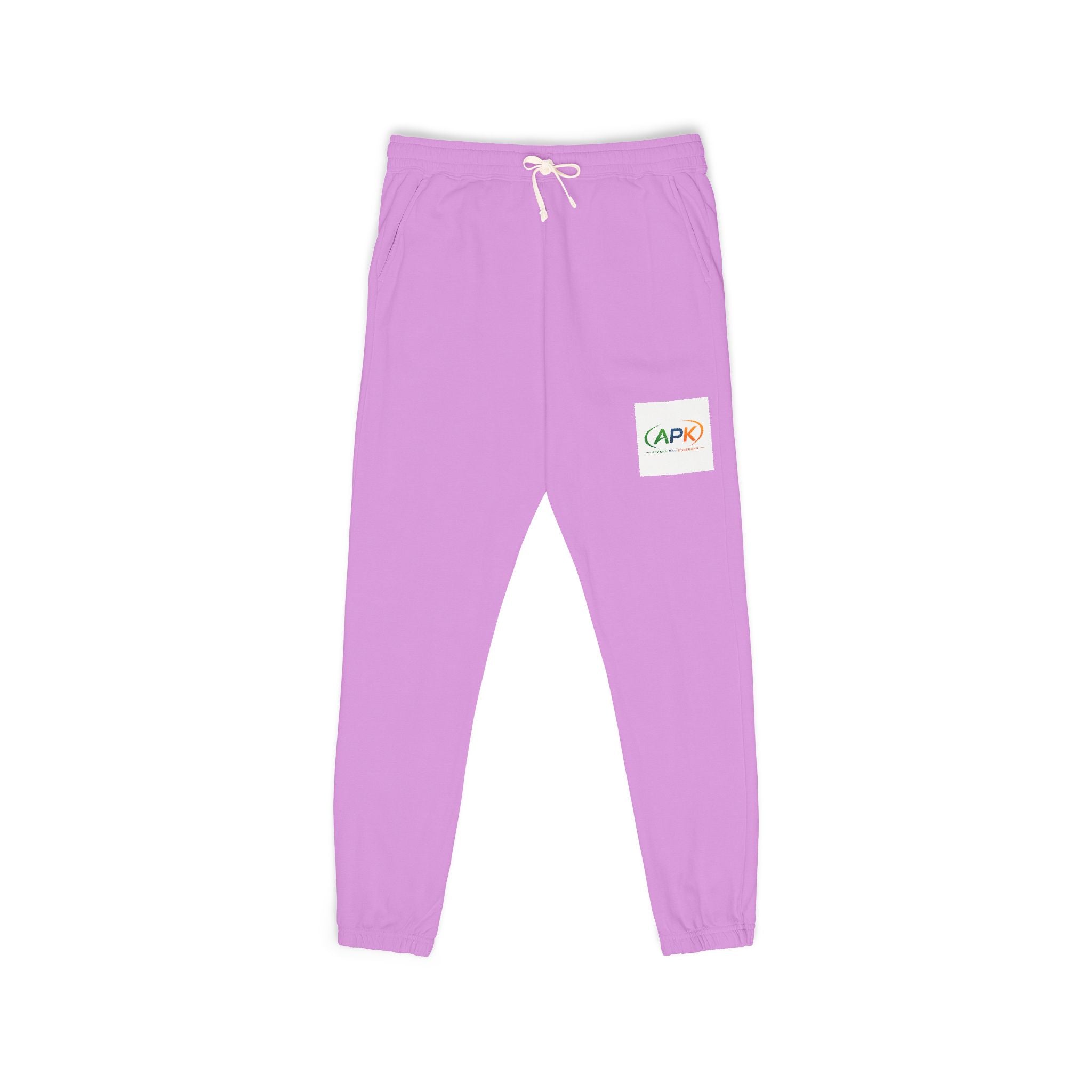 Patch Logo Sweatpants — Garment-Dyed Fleece Joggers