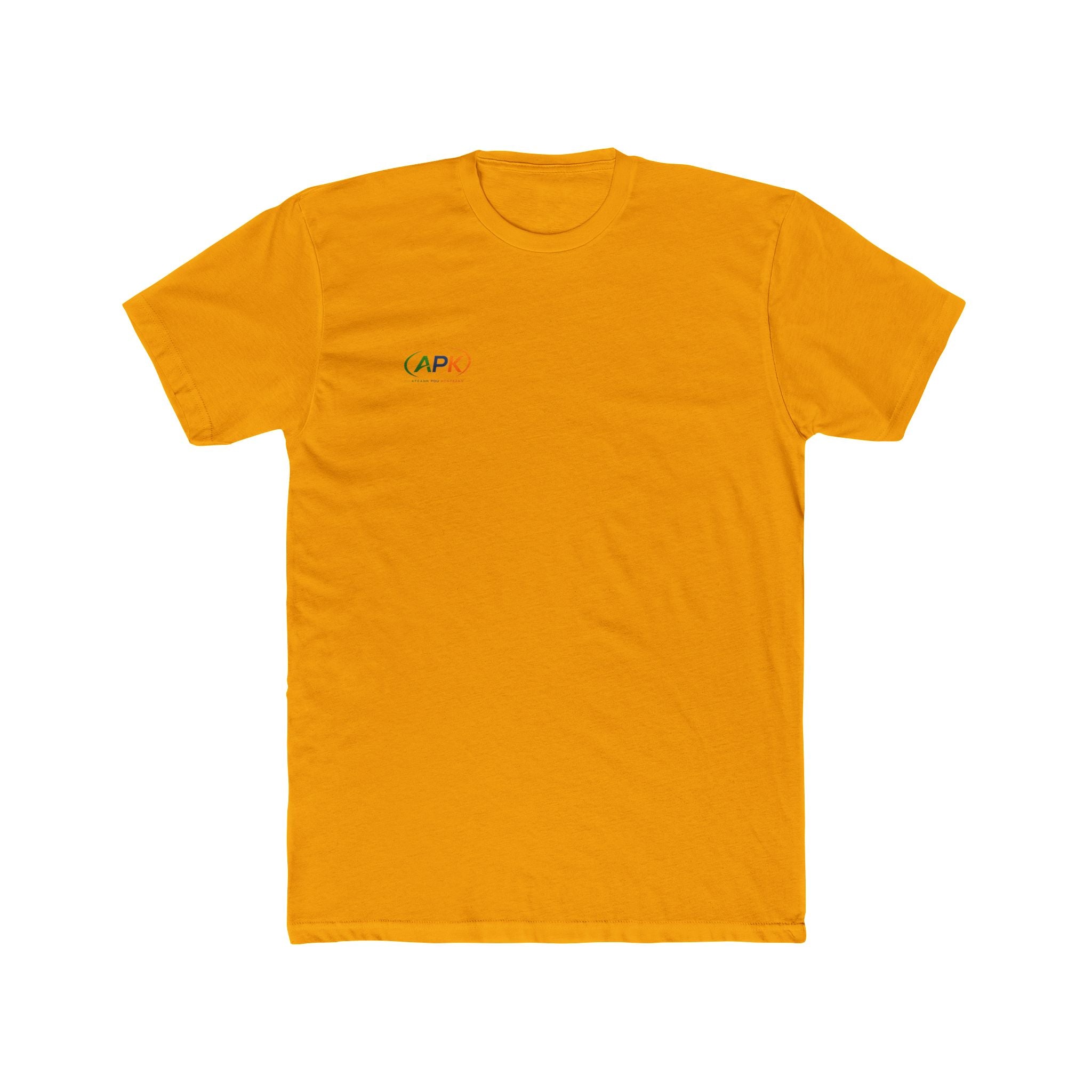 APK Minimal Logo Tee — Small Chest Graphic Cotton T‑Shirt