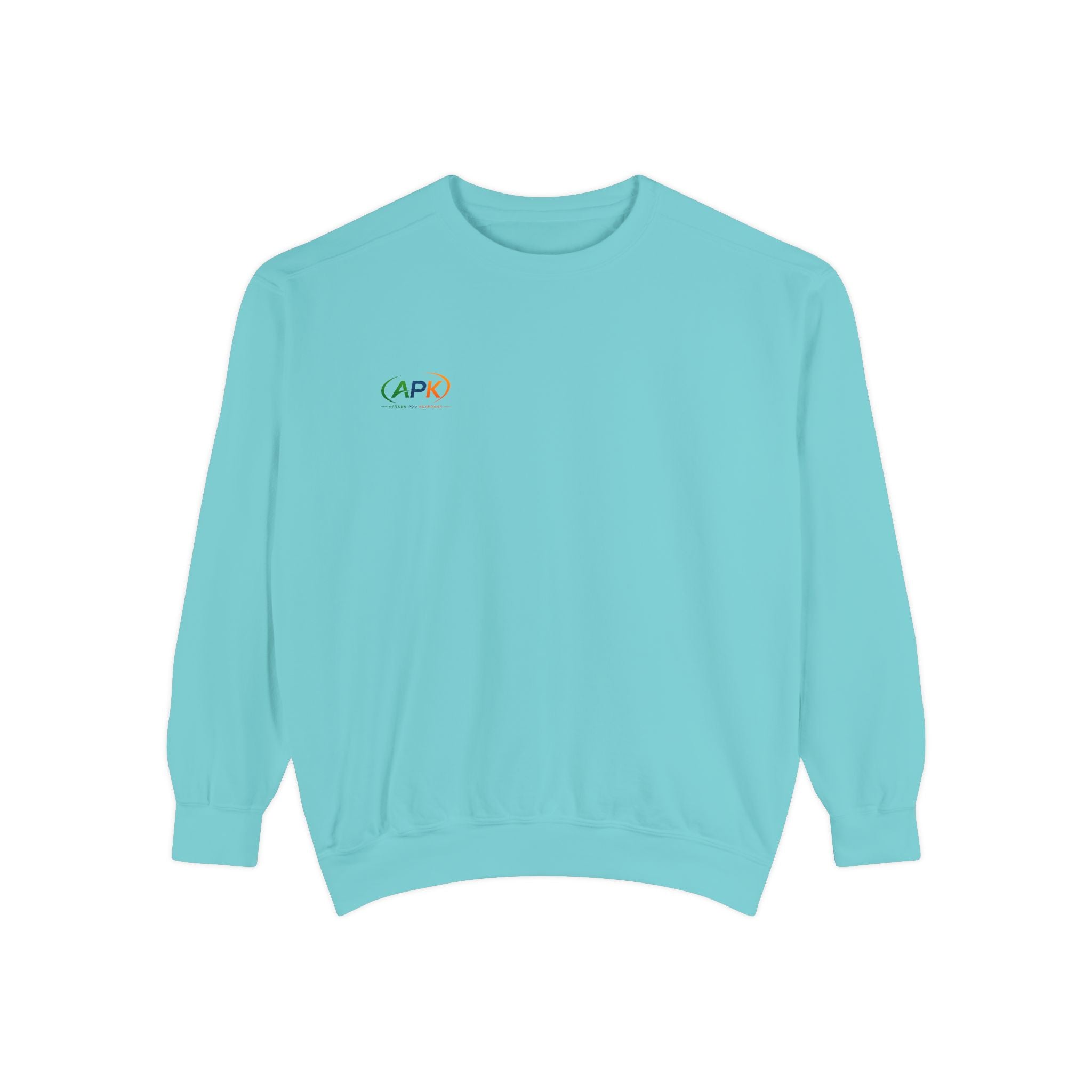 Minimalist 'CAPO' Logo Sweatshirt — Small Rainbow Embroidered Crewneck