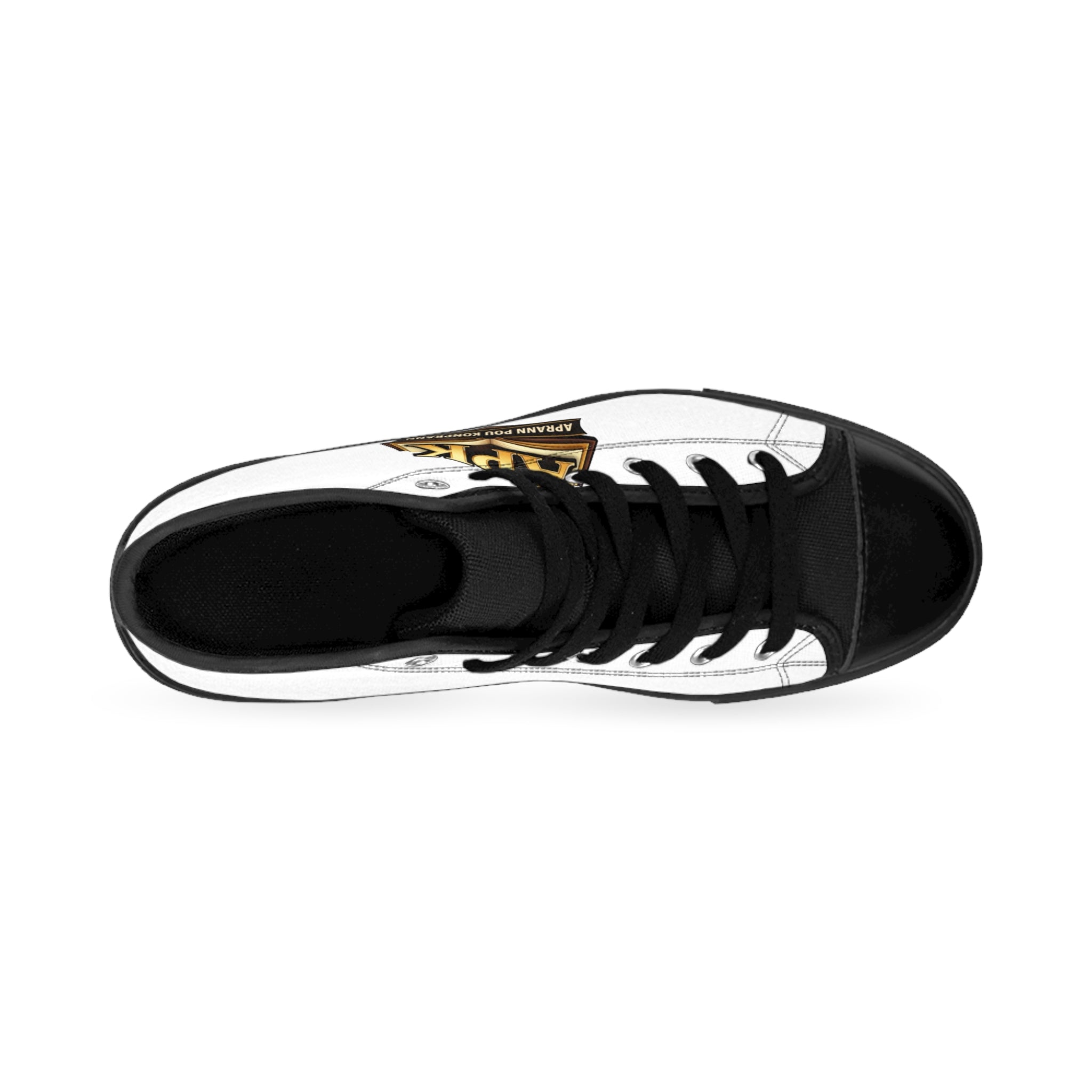 Classic High-Top Sneakers — Men’s Black & White Retro Canvas Shoes