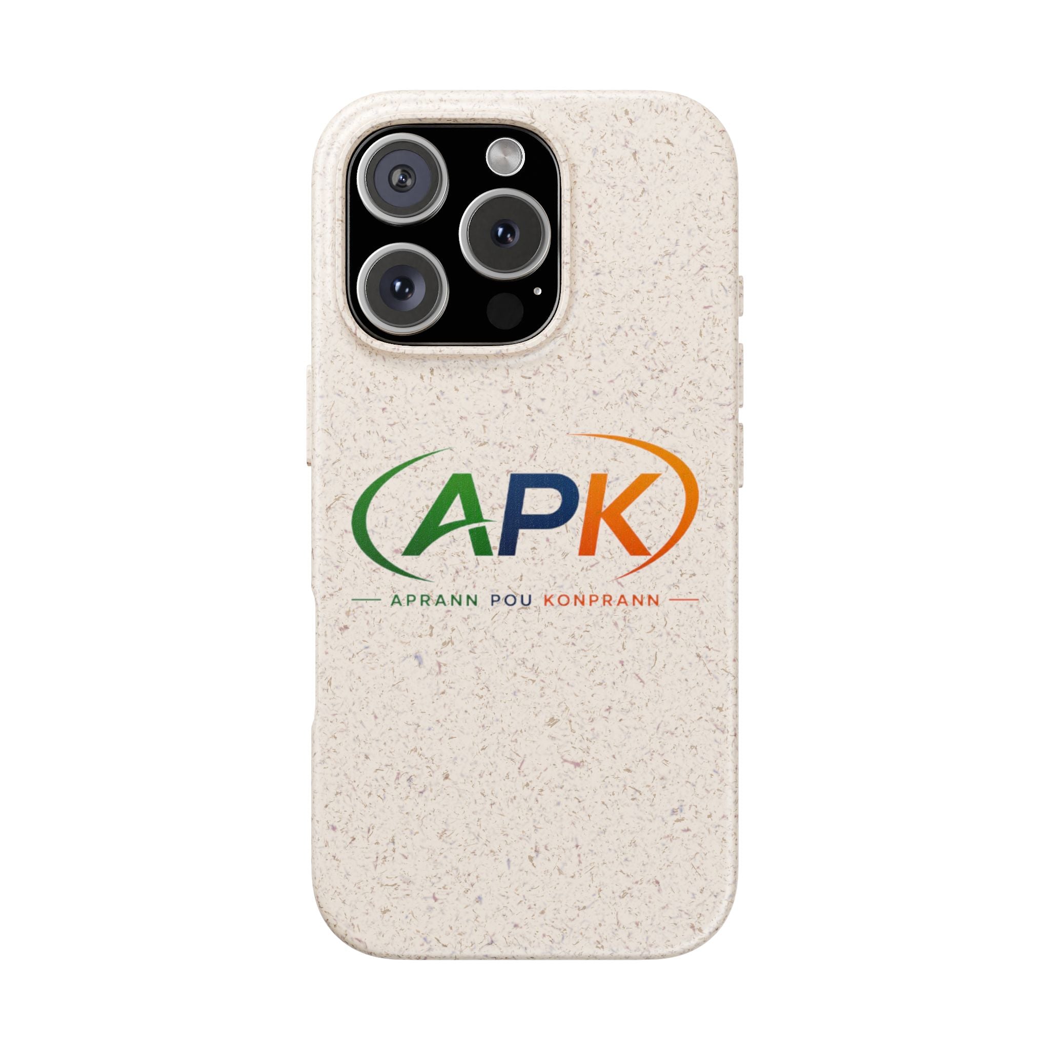 Biodegradable Phone Case — APK Graduation Emblem (Aprann Pou Konprann)