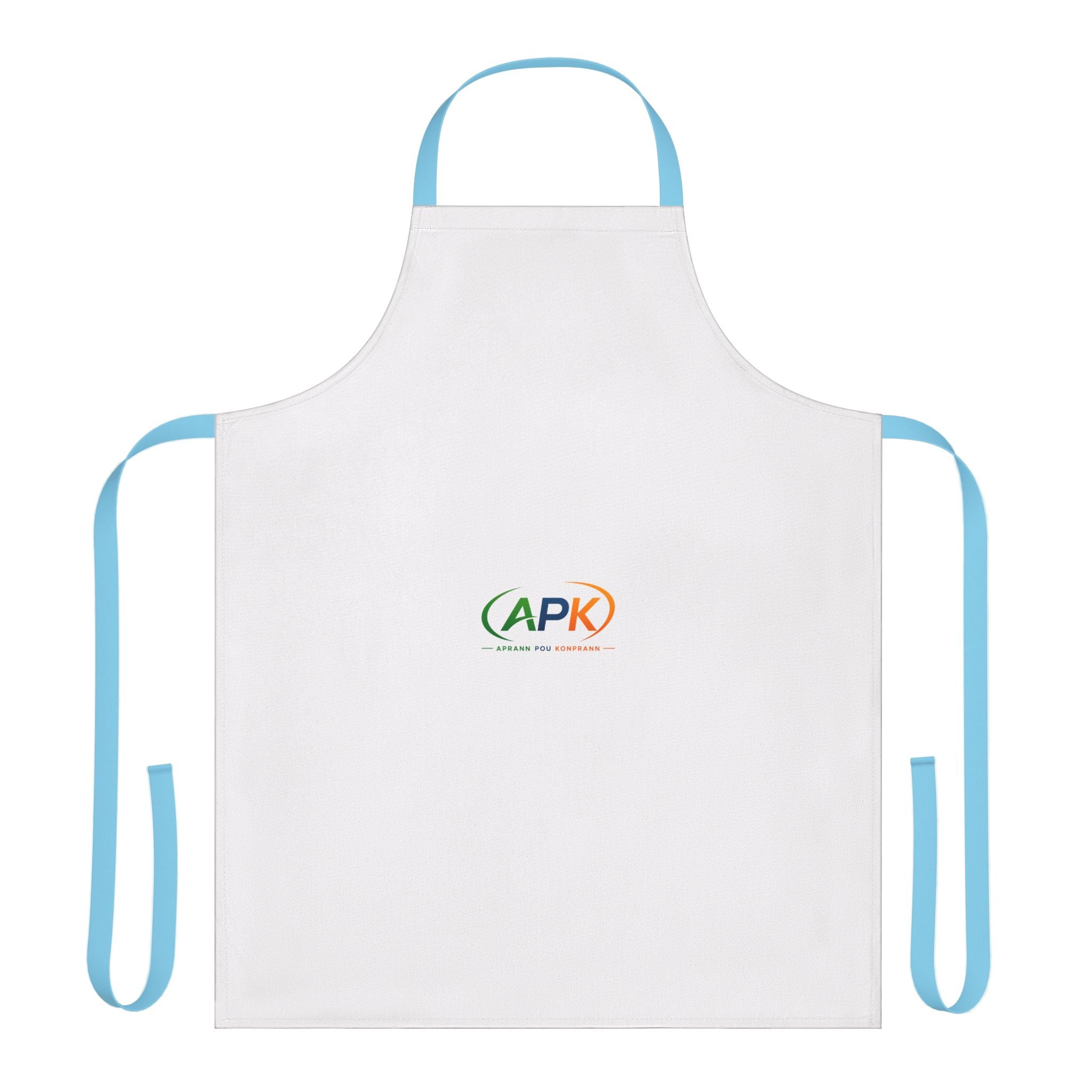 Color-Accent Kitchen Apron — 5-Color Strap Customizable Apron