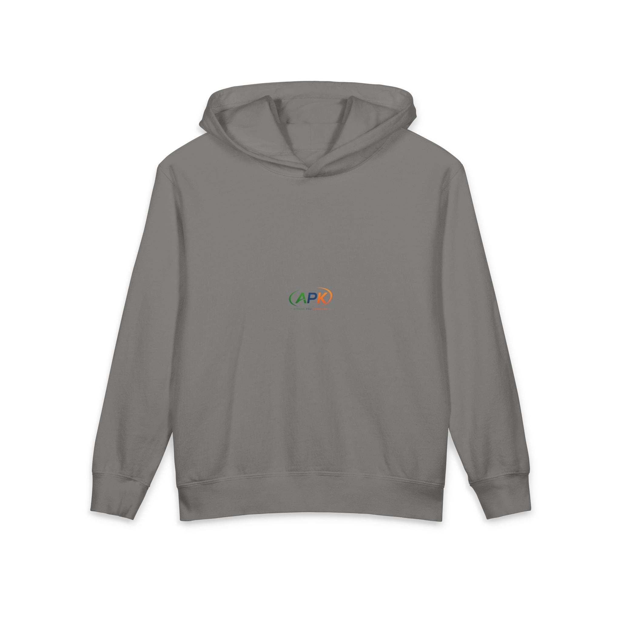 Youth Hoodie "APR" Minimal Rainbow Logo — Lightweight Kids Pullover