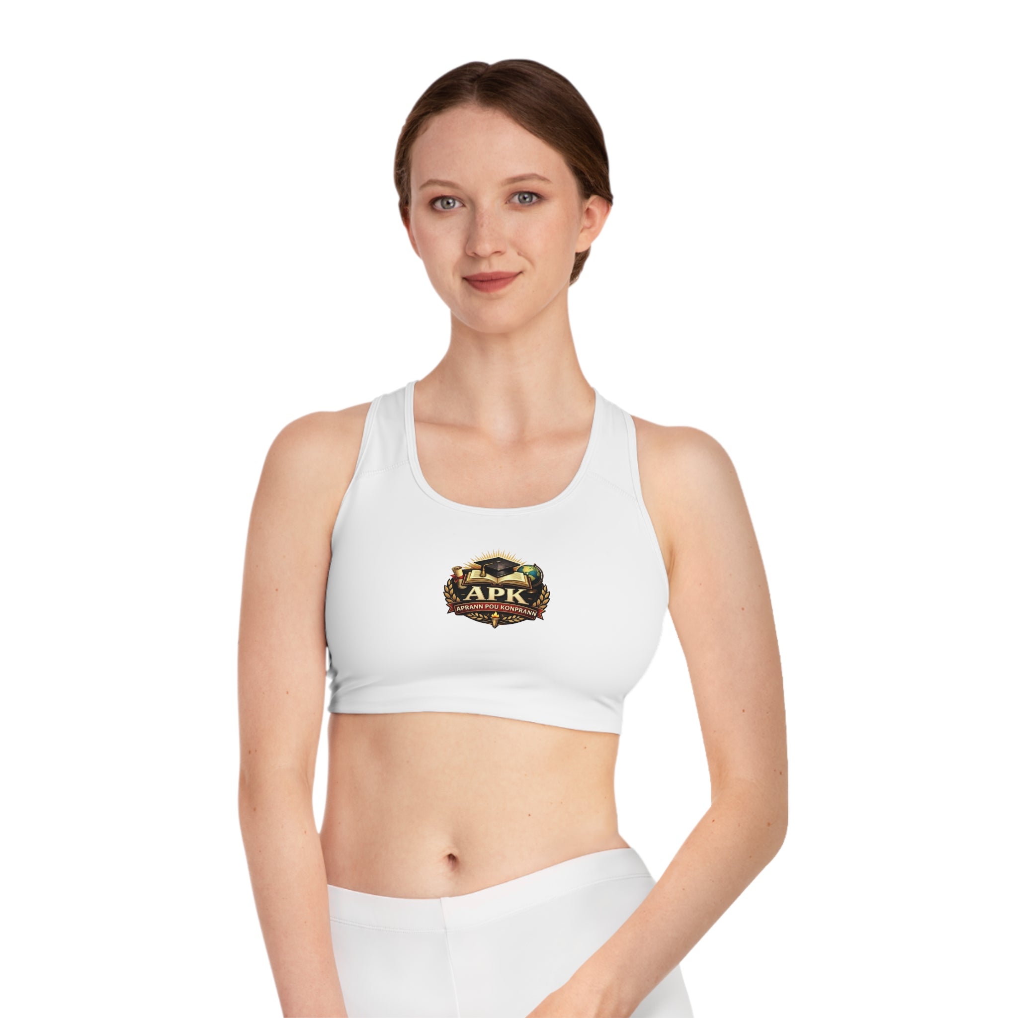 APK Gaming Crest Sports Bra — Women's Gamer Athletic Crop Top