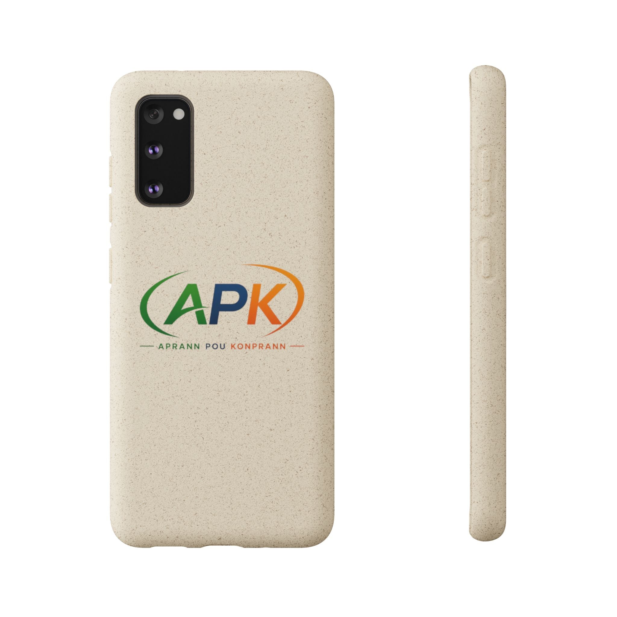 Biodegradable Phone Case — APK Graduation Emblem (Aprann Pou Konprann)