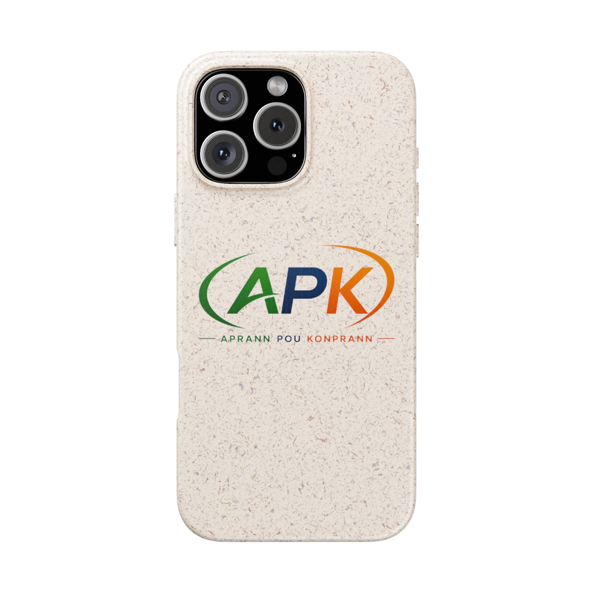 Biodegradable Phone Case — APK Graduation Emblem (Aprann Pou Konprann)
