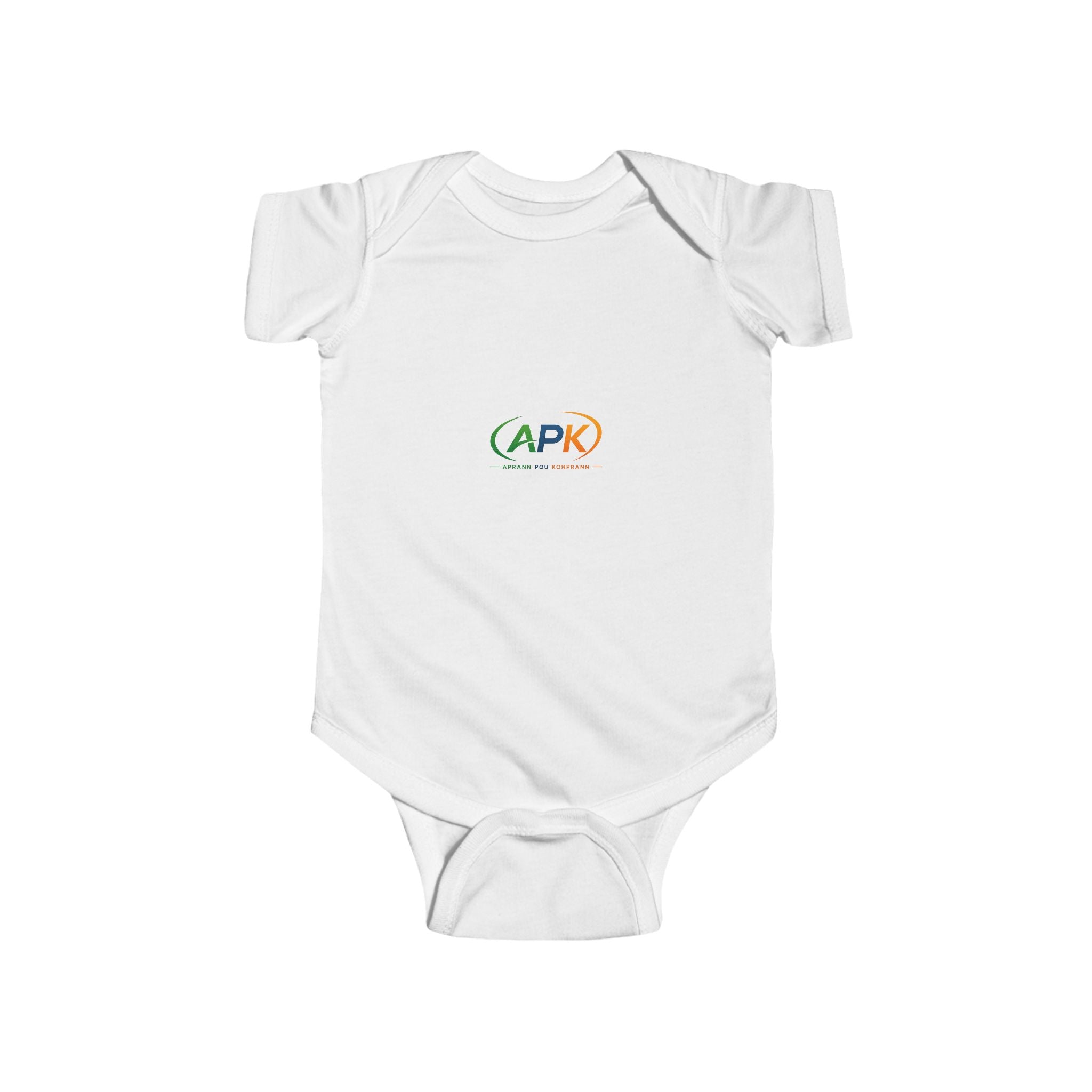 APK Logo Infant Bodysuit — Cute Baby Onesie with Colorful Emblem