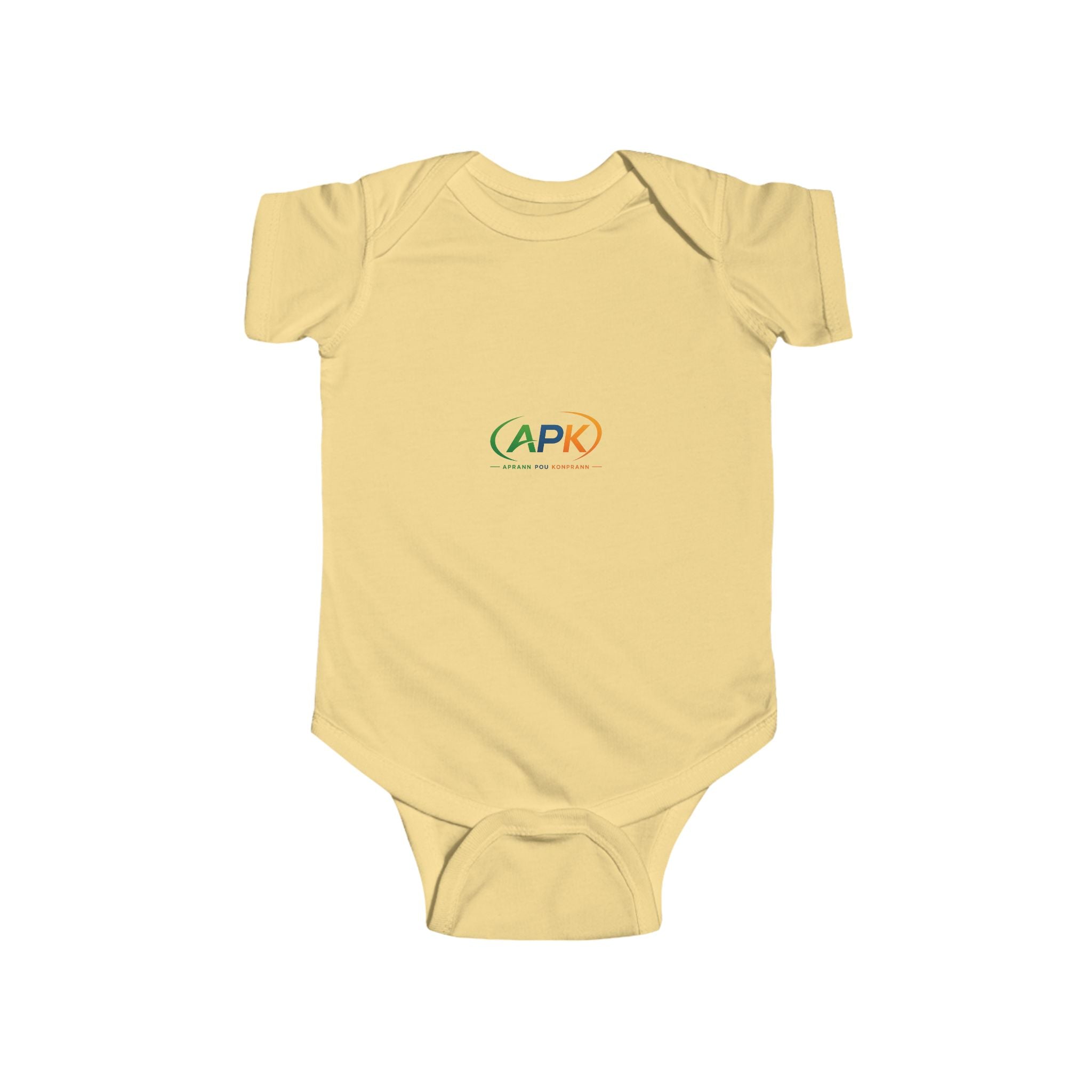 APK Logo Infant Bodysuit — Cute Baby Onesie with Colorful Emblem