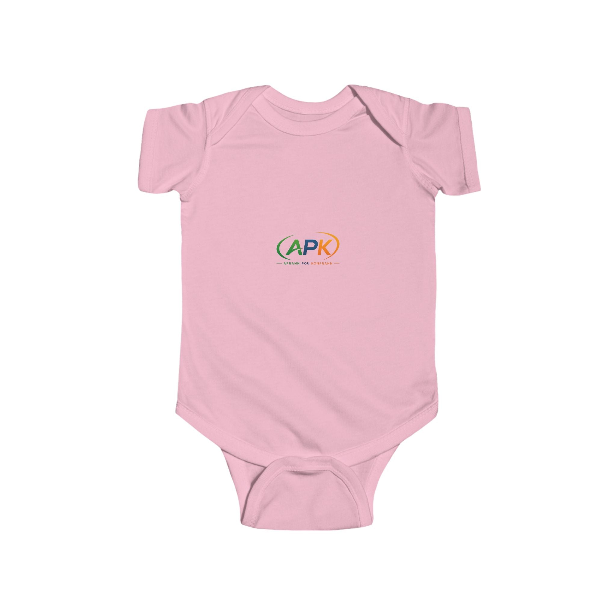 APK Logo Infant Bodysuit — Cute Baby Onesie with Colorful Emblem