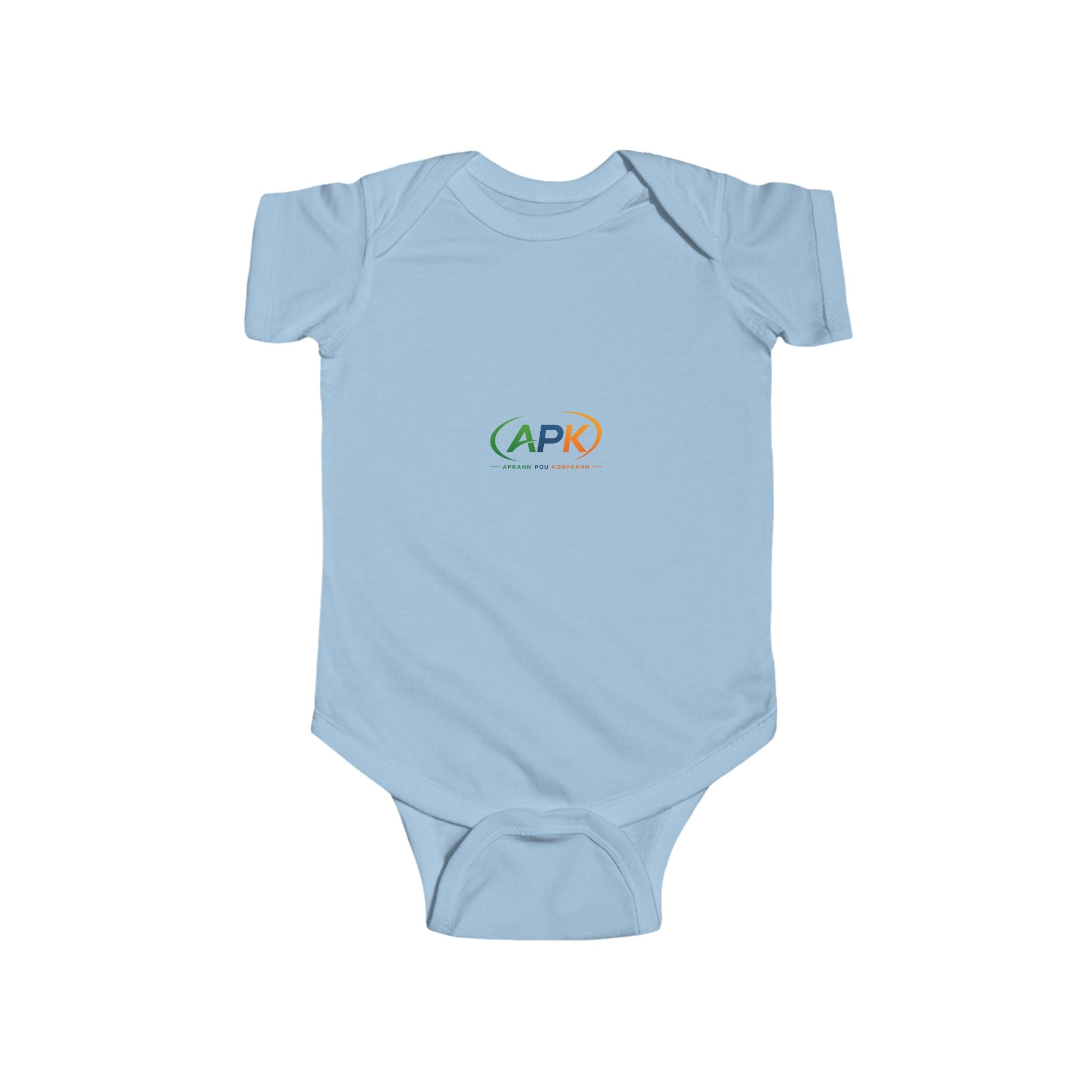 APK Logo Infant Bodysuit — Cute Baby Onesie with Colorful Emblem