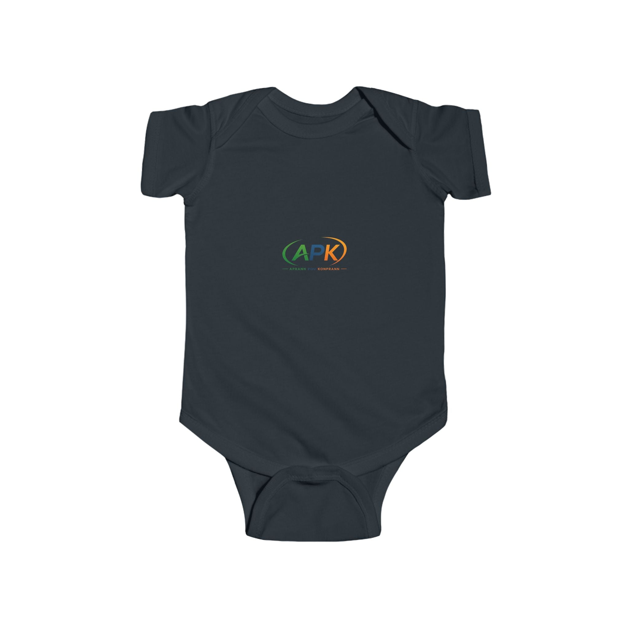 APK Logo Infant Bodysuit — Cute Baby Onesie with Colorful Emblem