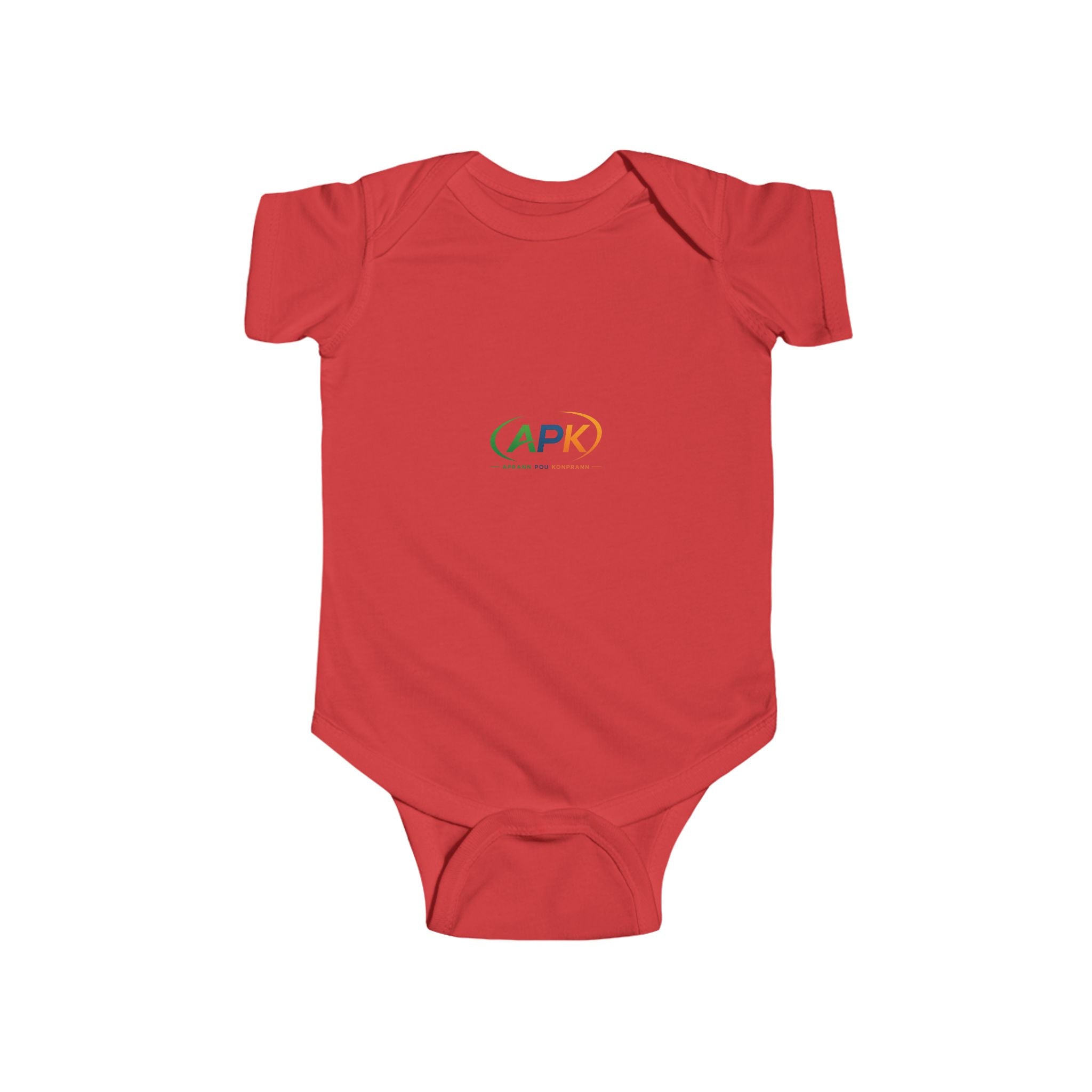 APK Logo Infant Bodysuit — Cute Baby Onesie with Colorful Emblem