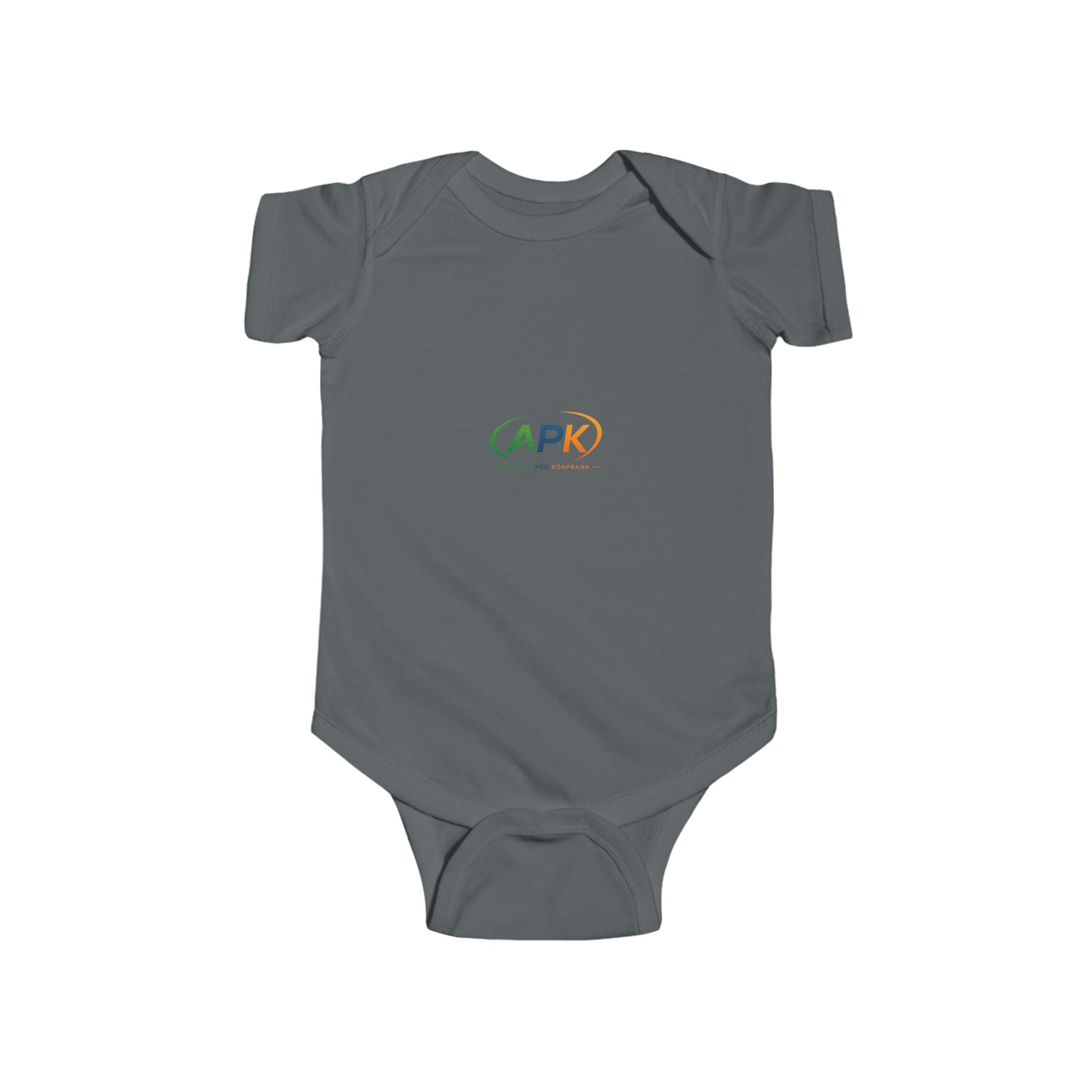 APK Logo Infant Bodysuit — Cute Baby Onesie with Colorful Emblem