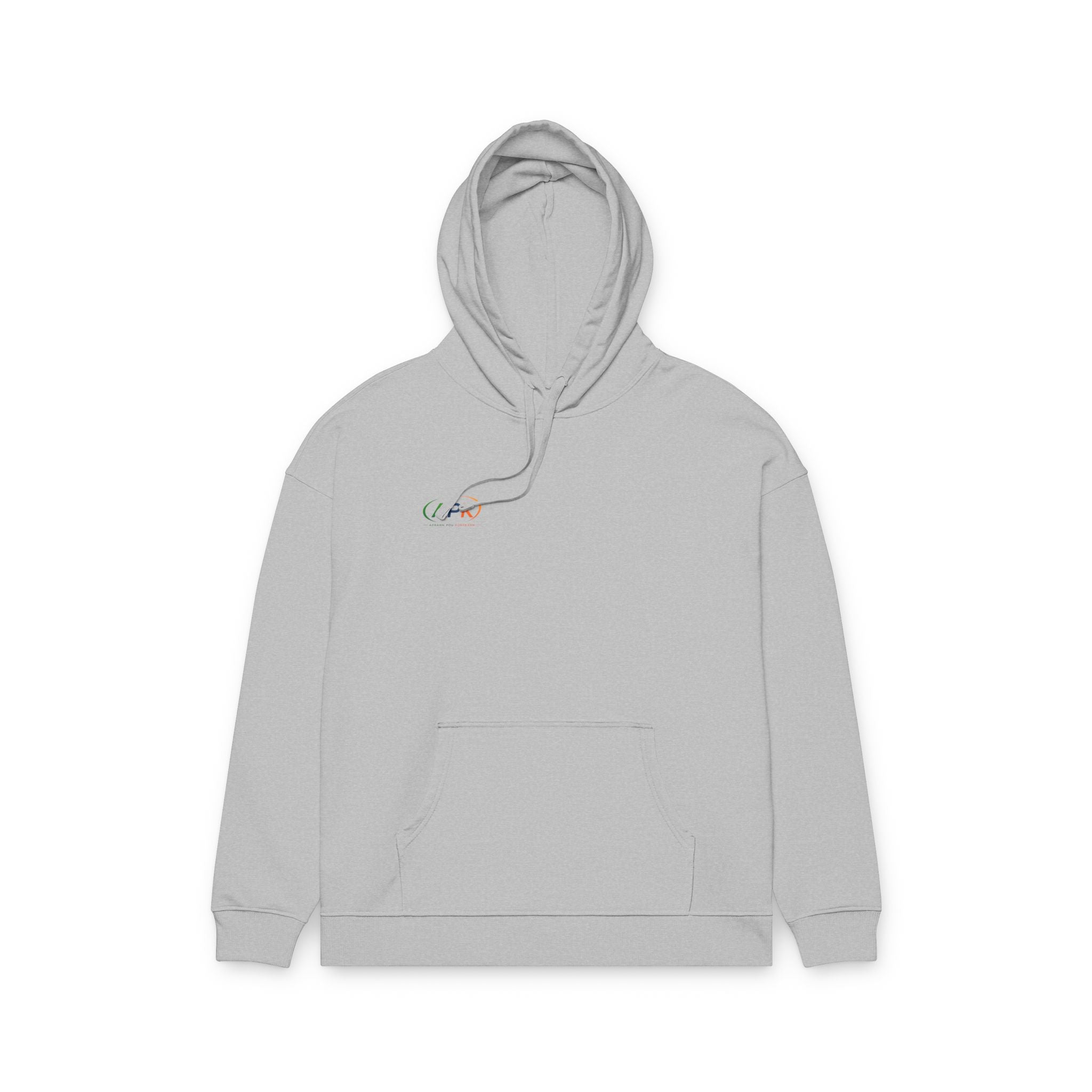 Minimalist 'AFK' Relaxed Organic Hoodie — Small Chest Logo, Eco Cotton