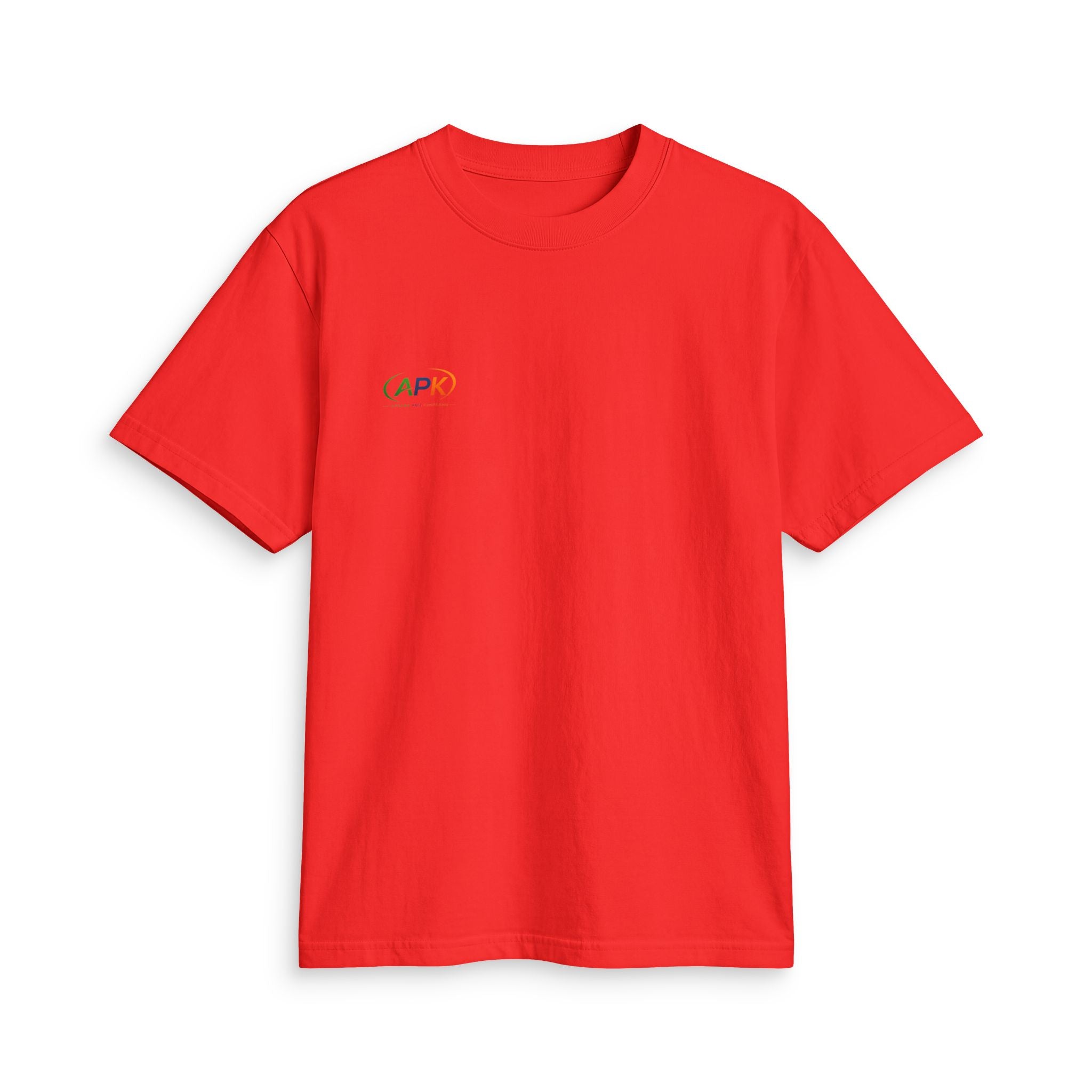 APK Minimal Logo T-Shirt — Small Rainbow Chest Print