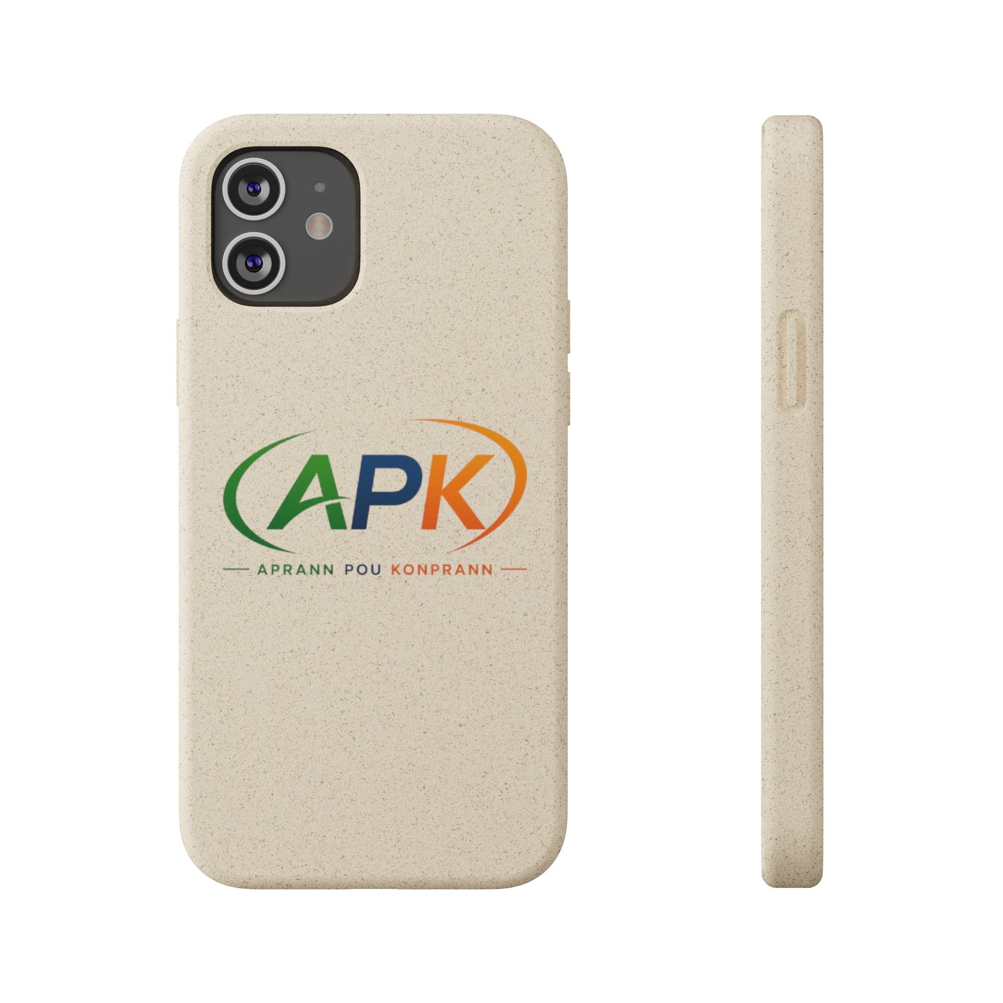 Biodegradable Phone Case — APK Graduation Emblem (Aprann Pou Konprann)