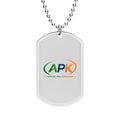 Custom Logo Dog Tag Necklace — Personalized Engraved ID Tag with Ball Chain (Gold or Silver)