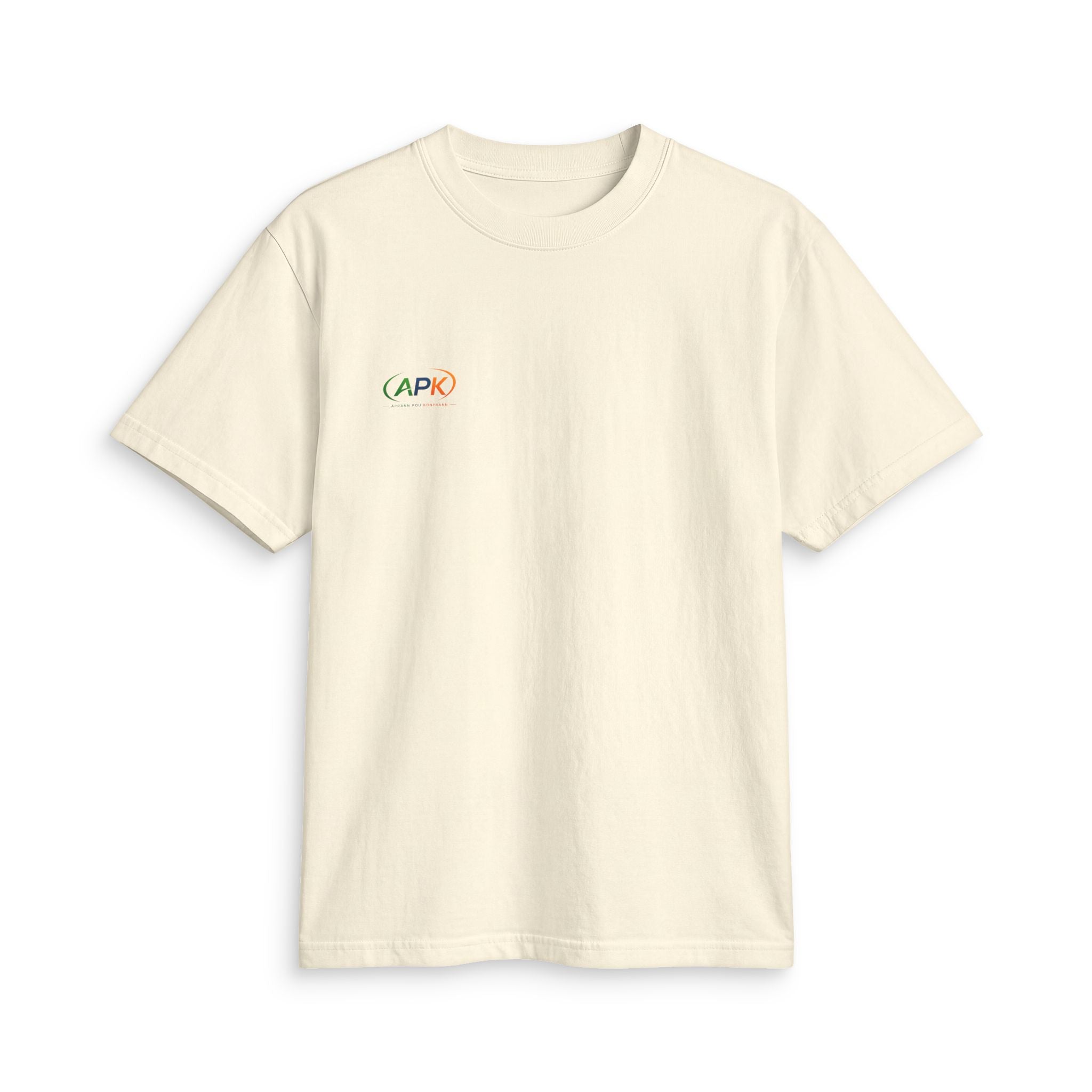 APK Minimal Logo T-Shirt — Small Rainbow Chest Print