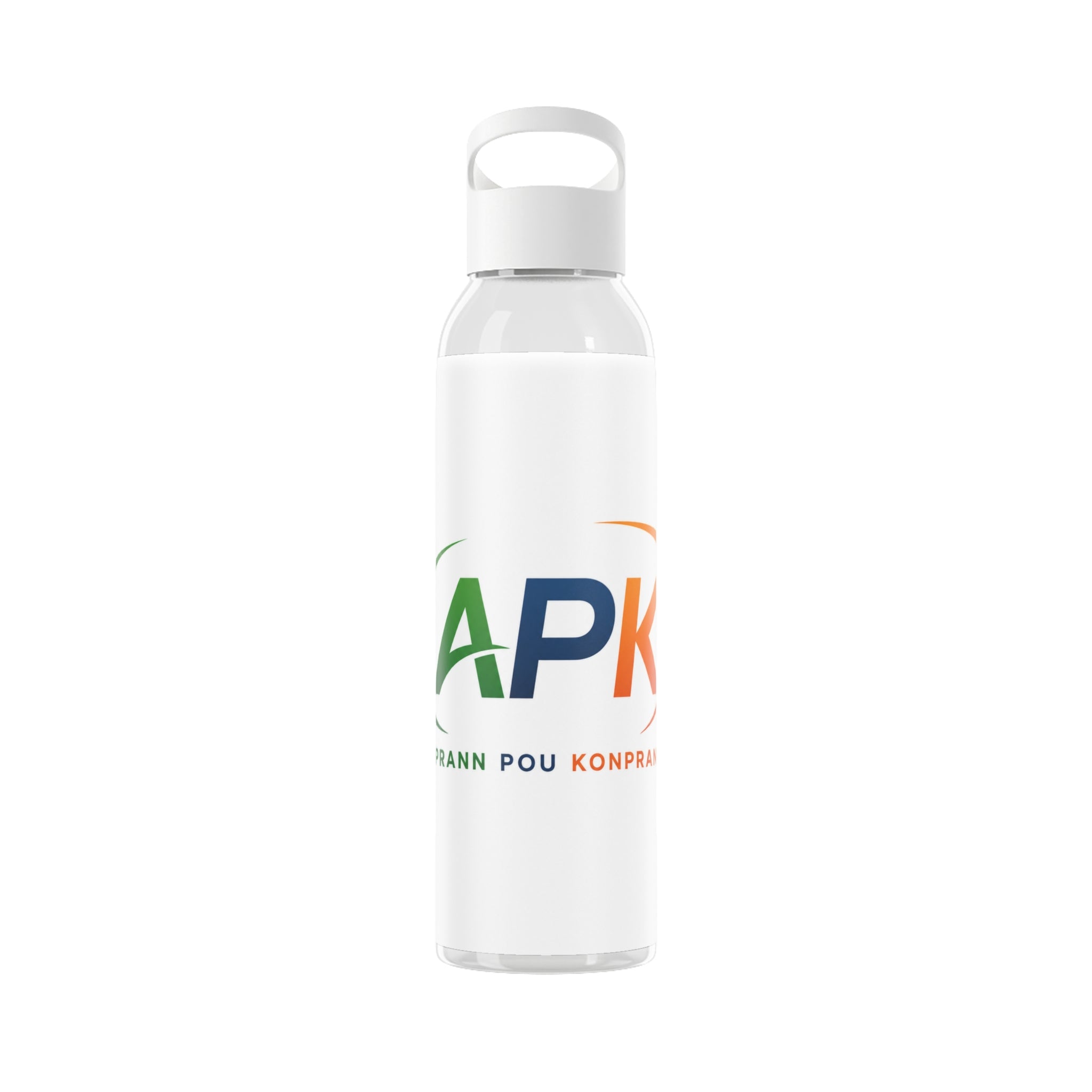 APK Logo Sky Water Bottle - Clear Sports Water Bottle with Gaming Emblem