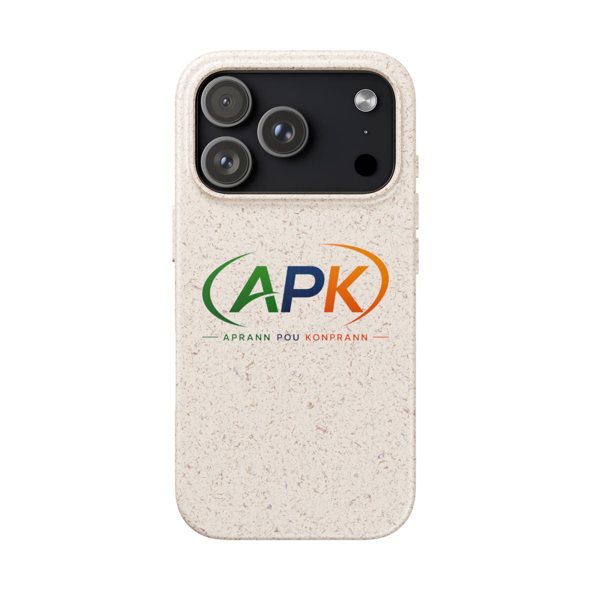 Biodegradable Phone Case — APK Graduation Emblem (Aprann Pou Konprann)