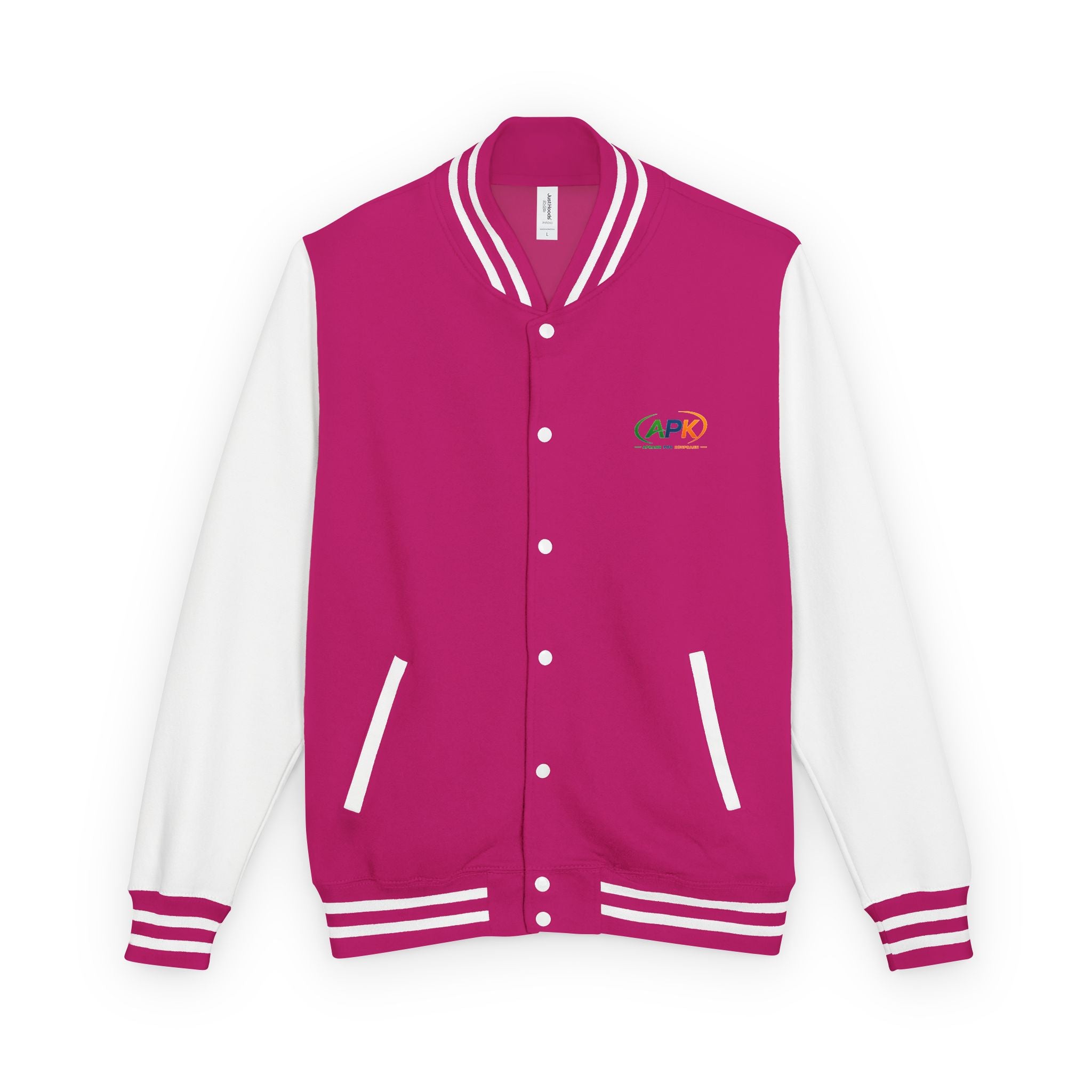 Retro Varsity Letterman Jacket — Red & White Classic College Style