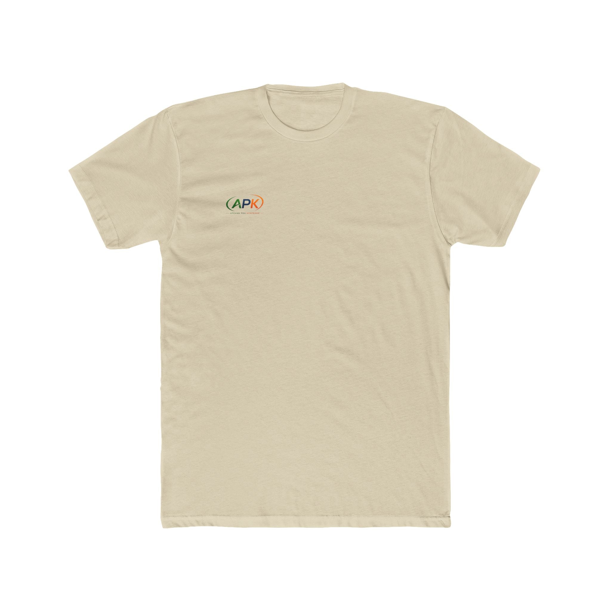 APK Minimal Logo Tee — Small Chest Graphic Cotton T‑Shirt