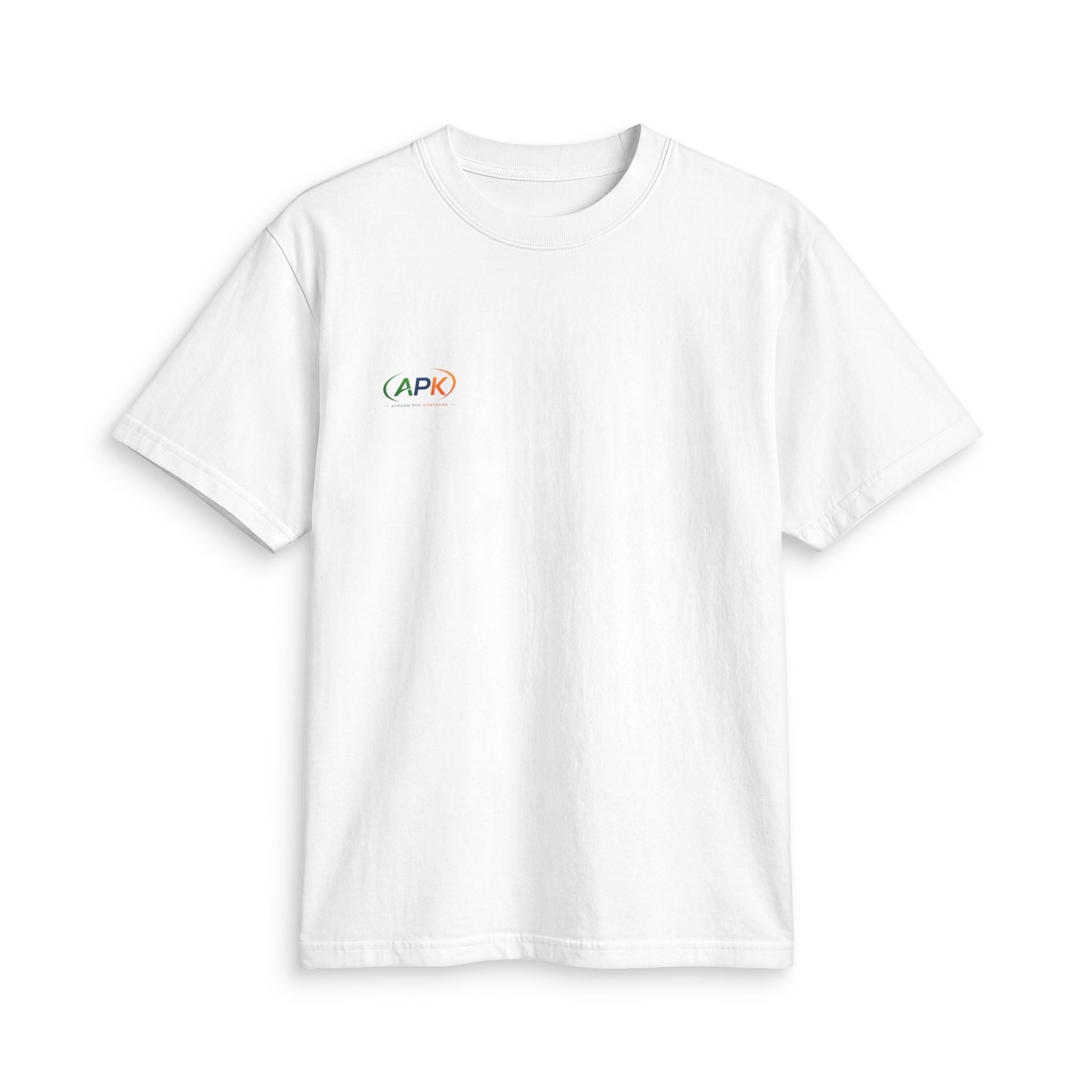 APK Minimal Logo T-Shirt — Small Rainbow Chest Print