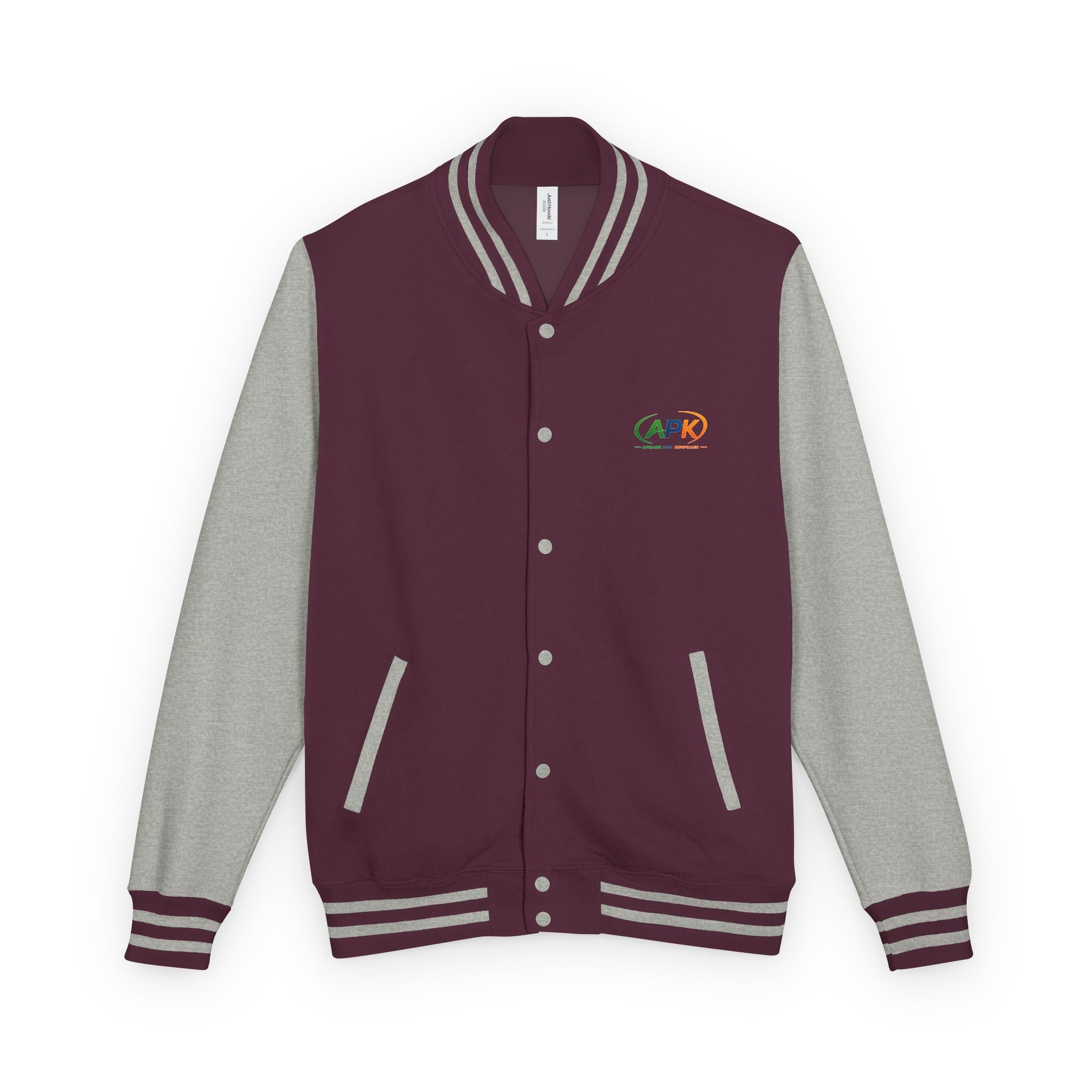 Retro Varsity Letterman Jacket — Red & White Classic College Style