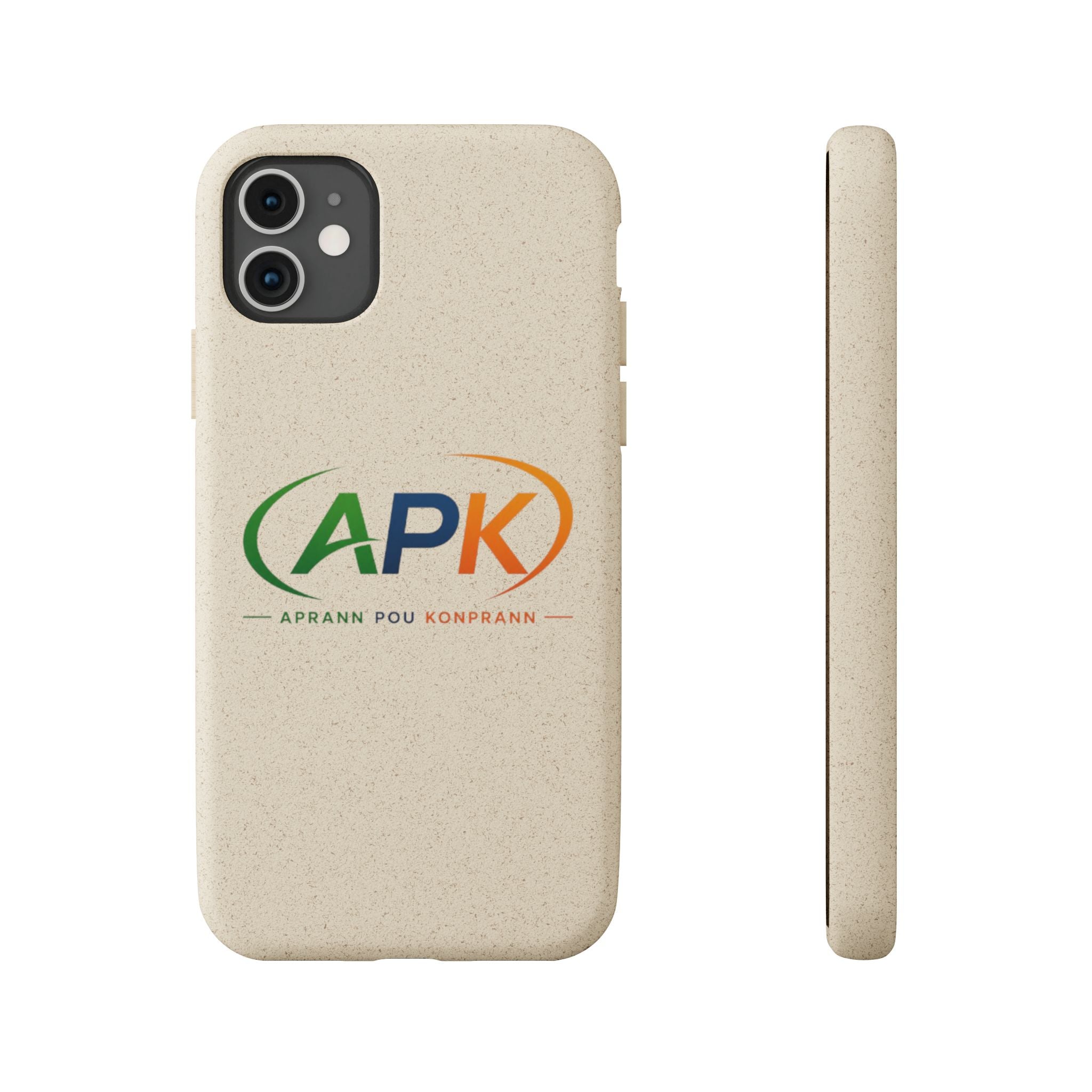 Biodegradable Phone Case — APK Graduation Emblem (Aprann Pou Konprann)