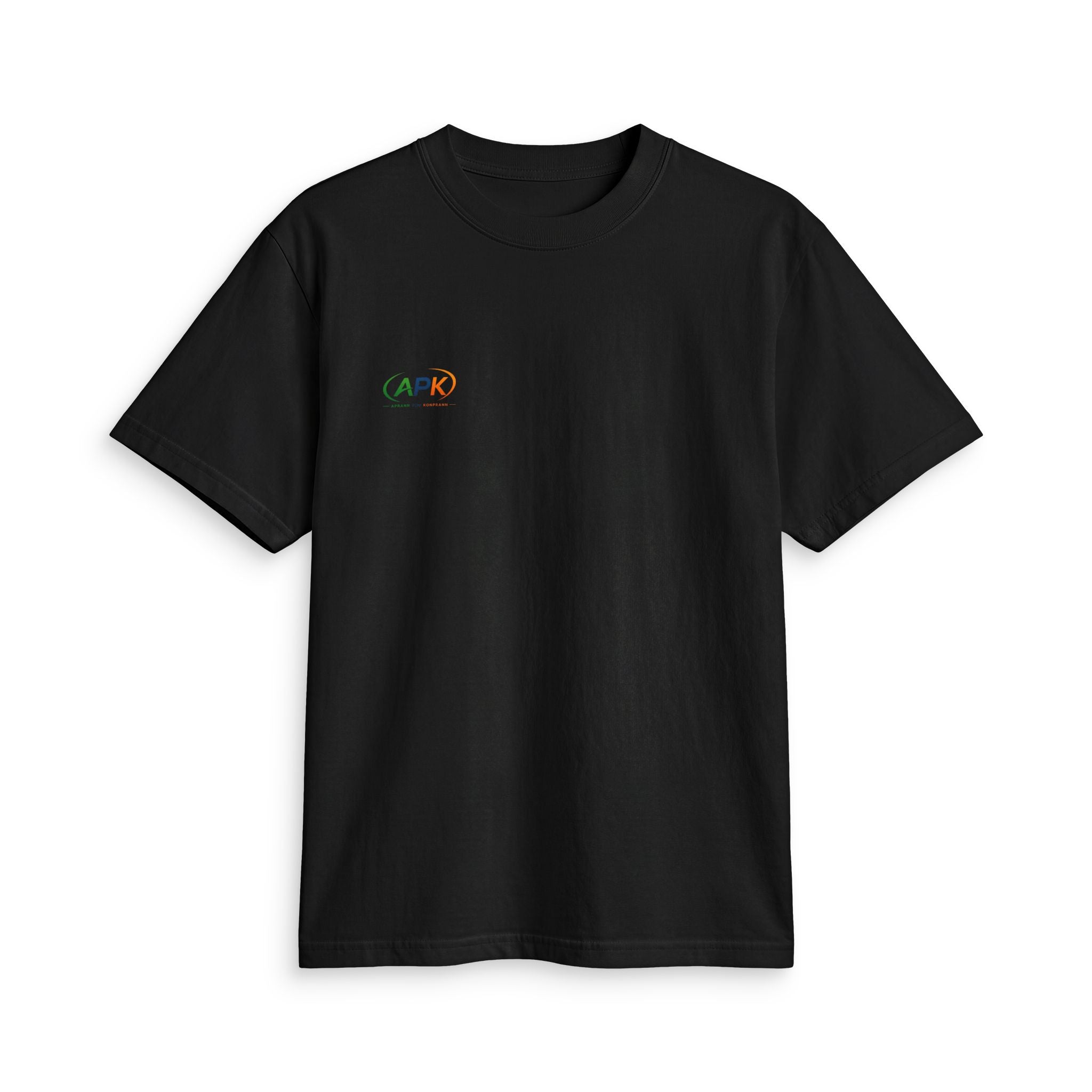 APK Minimal Logo T-Shirt — Small Rainbow Chest Print