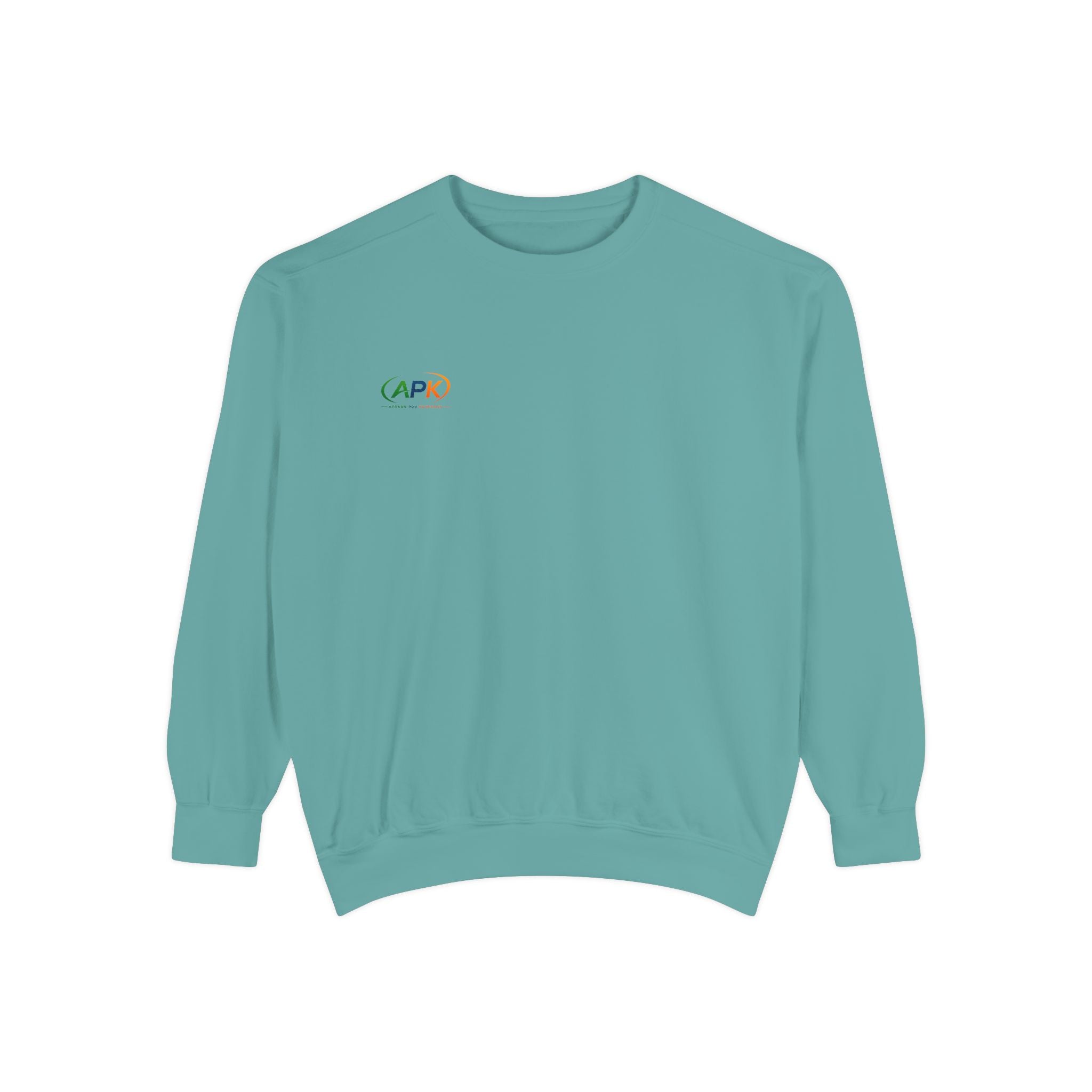 Minimalist 'CAPO' Logo Sweatshirt — Small Rainbow Embroidered Crewneck