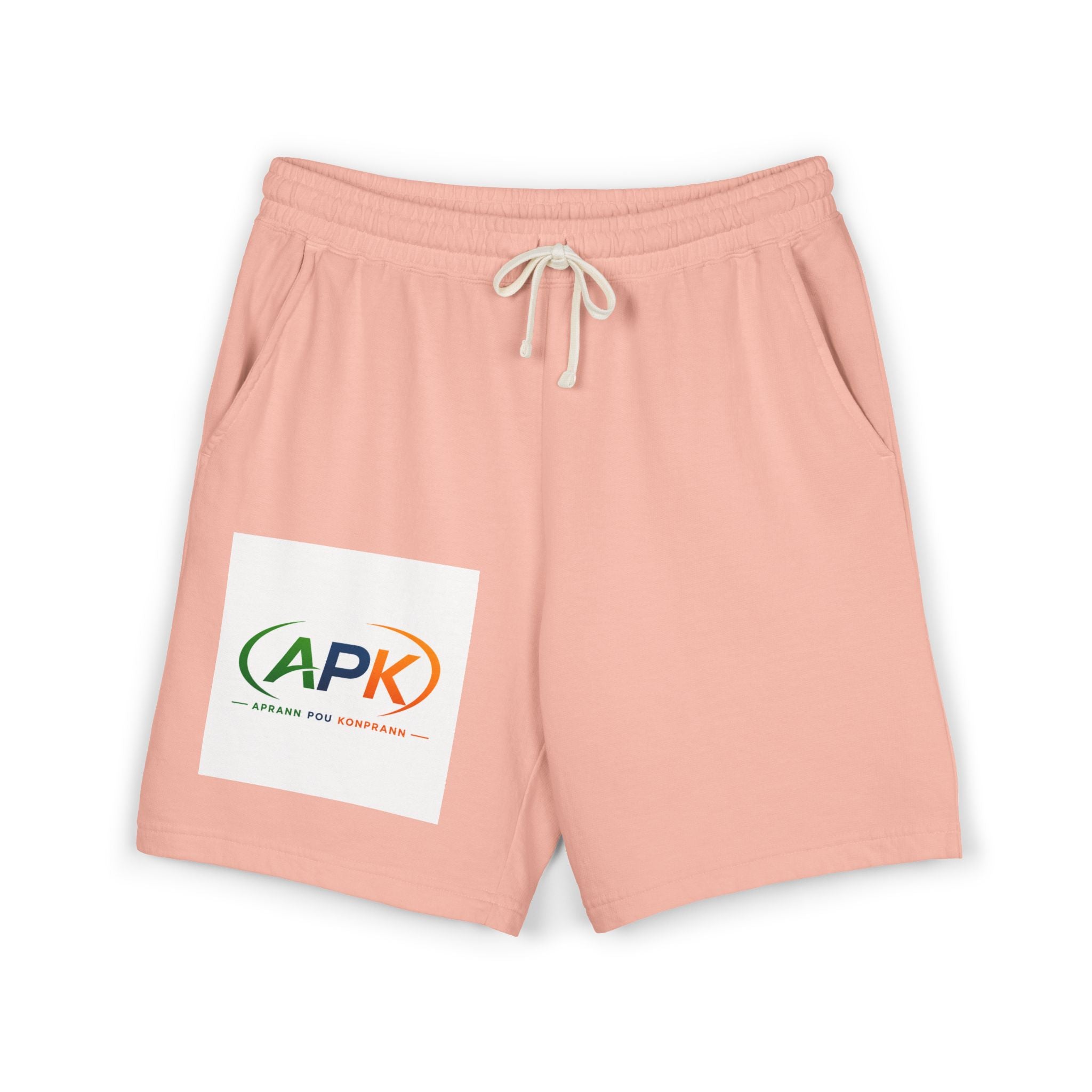 APK Logo Fleece Sweat Shorts — Lightweight Garment-Dyed Casual Shorts